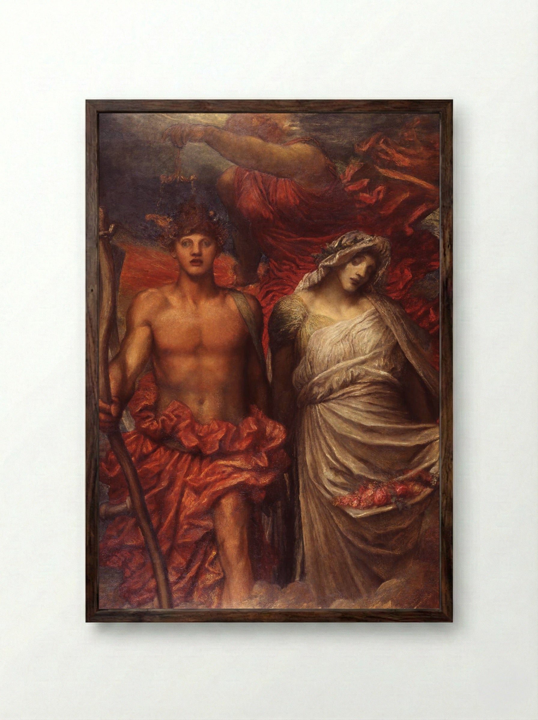 Time, Death and Judgement - George Frederick Watts - Framed Print Dark Wood