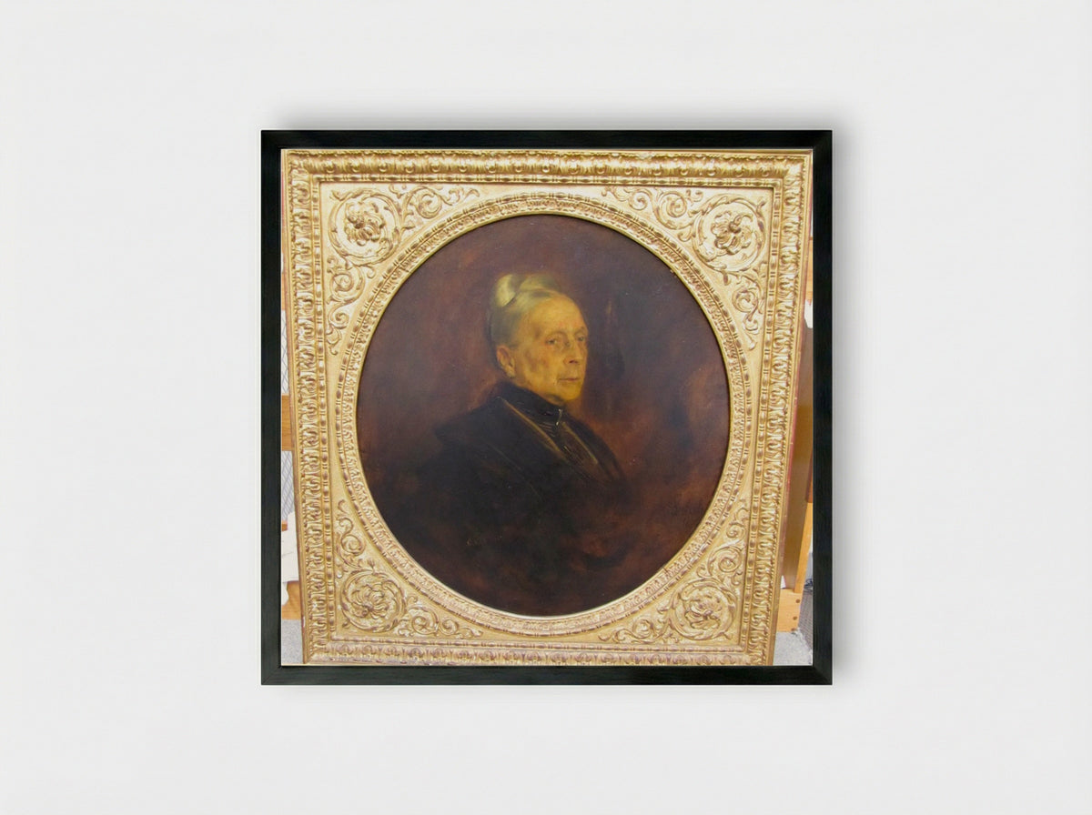 Tina Joest - Franz von Lenbach - Framed Print Black