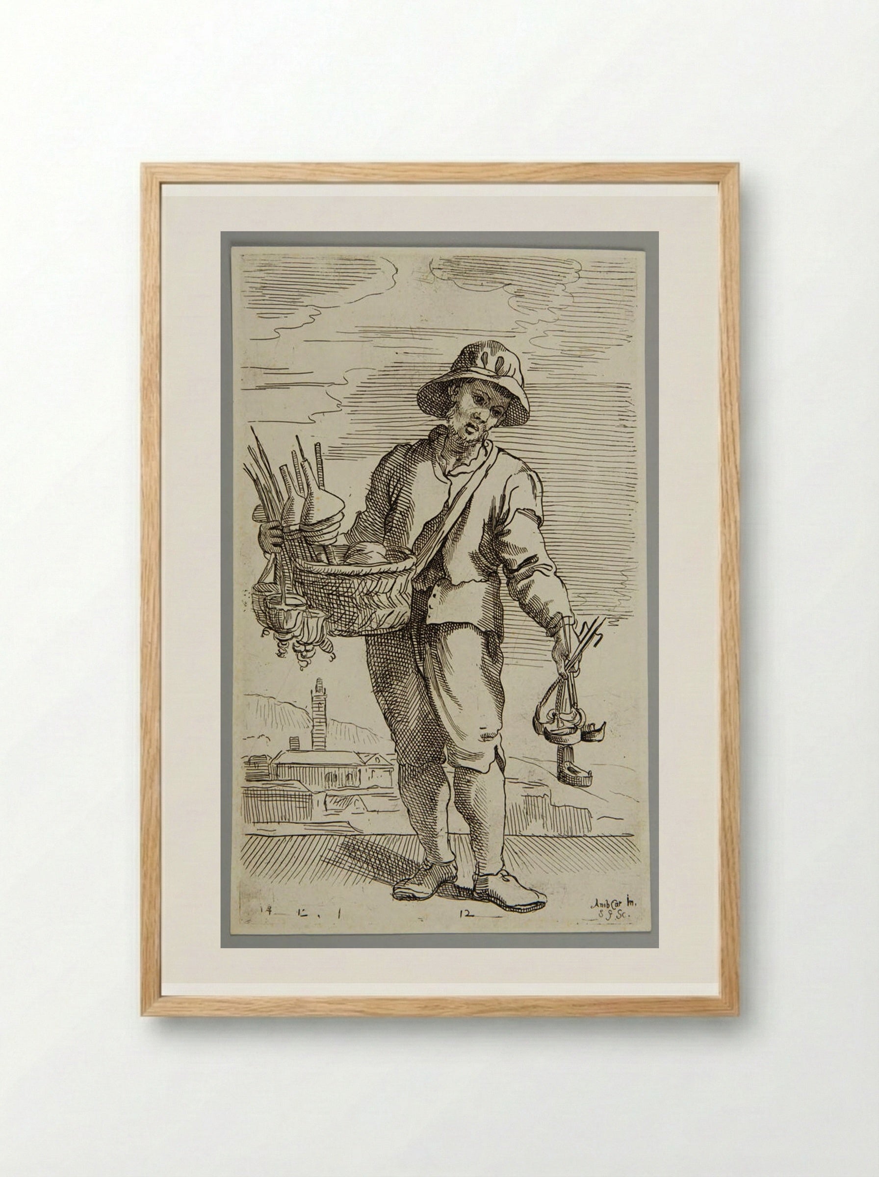 Tinsmith, plate 12 - Simon Guillain - Framed Print Wood