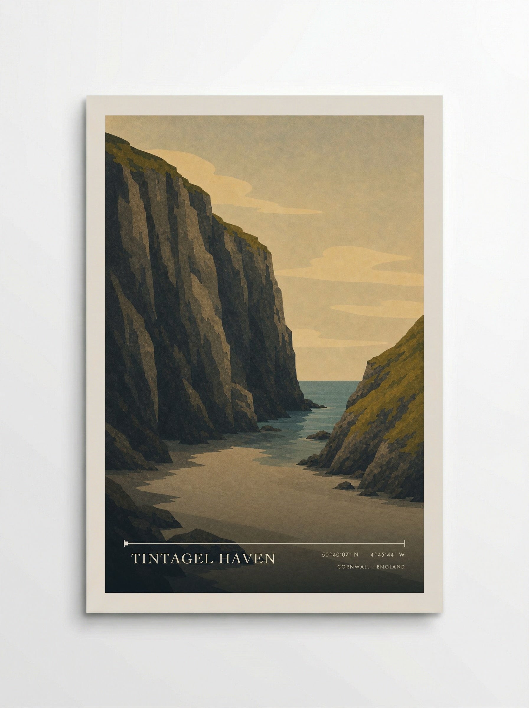 Tintagel Haven Cornwall England Travel Poster - Poster