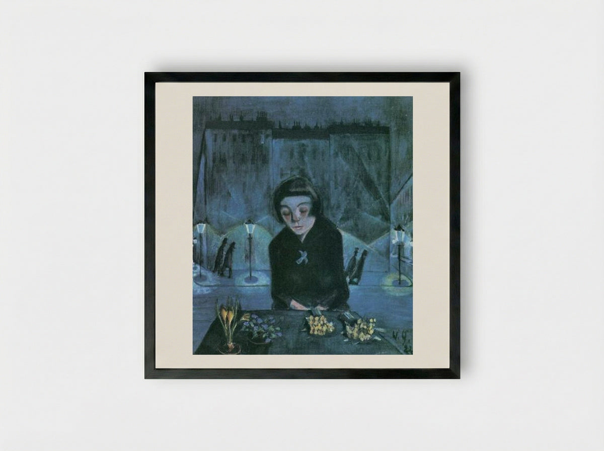 Tired Girl (Sonia Gramatté) - Walter Gramatté - Framed Print Black