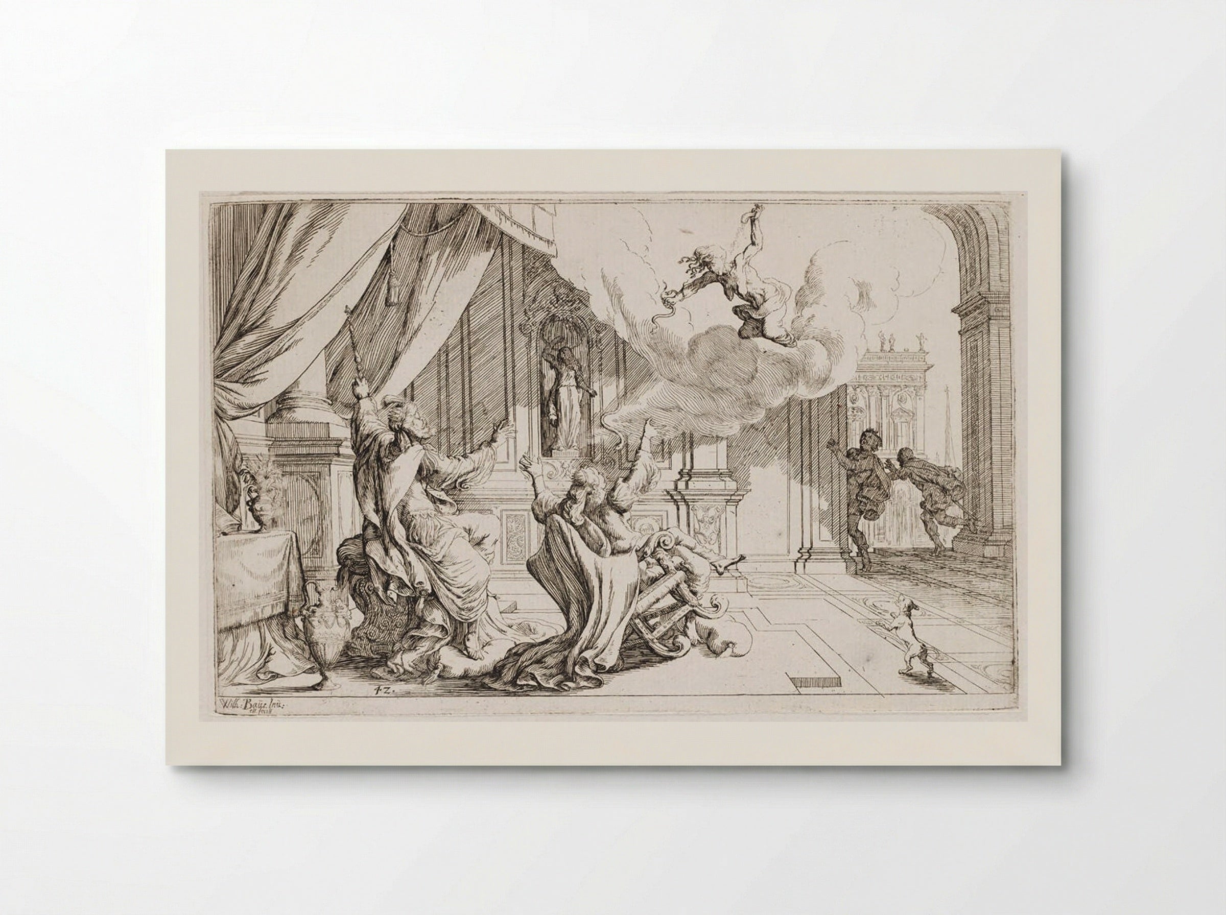 Tisiphone Rains Madness on Athamas and Ino - Johann Wilhelm Baur - Poster