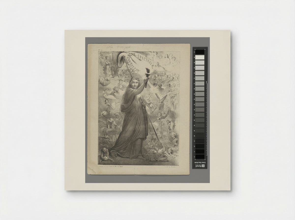 Titelblad De Nederlandsche Spectator, nr. 1 - Johan Michaël Schmidt Crans - Poster