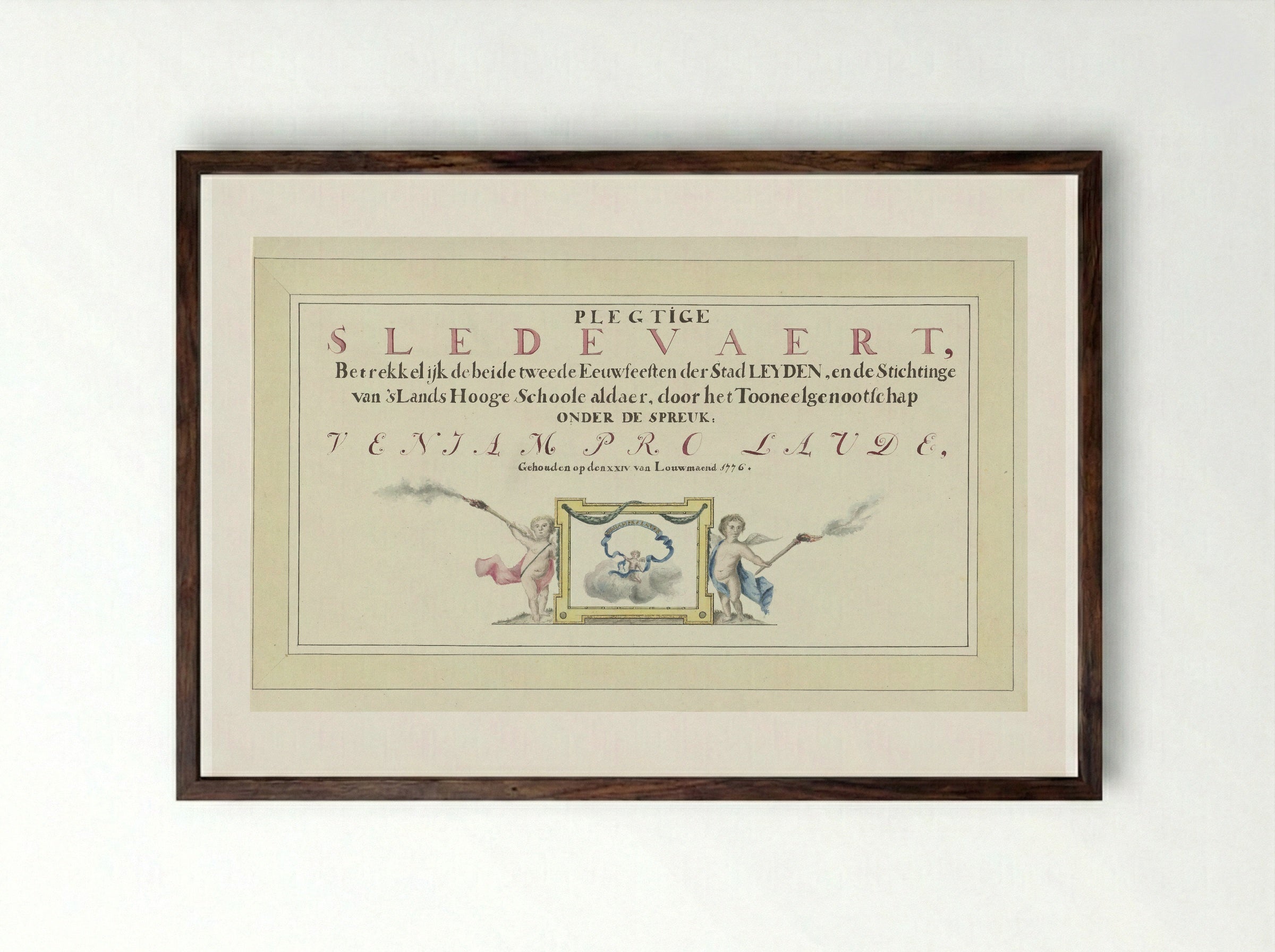 Titelblad - Abraham Delfos - Framed Print Dark Wood