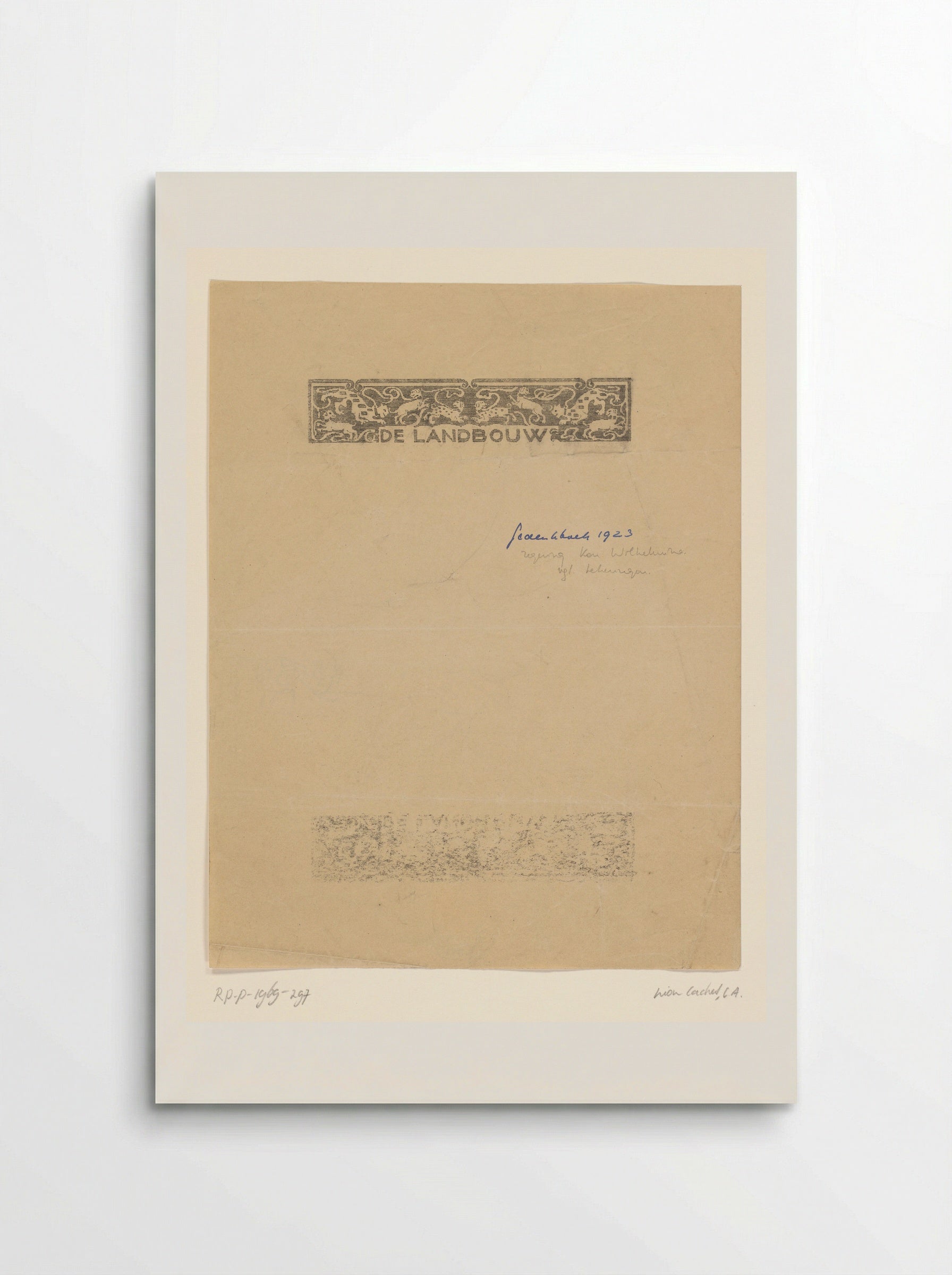 Titelhoofd met honden en katachtigen - Carel Adolph Lion Cachet - Poster