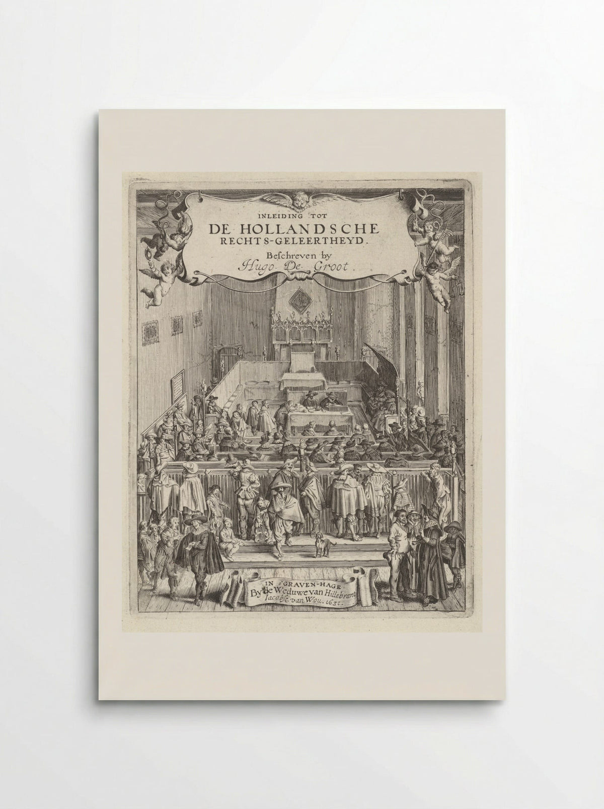 Titelpagina Inleiding tot de Hollandsche Rechtsgeleertheyd - Gillis van Scheyndel (I) - Poster