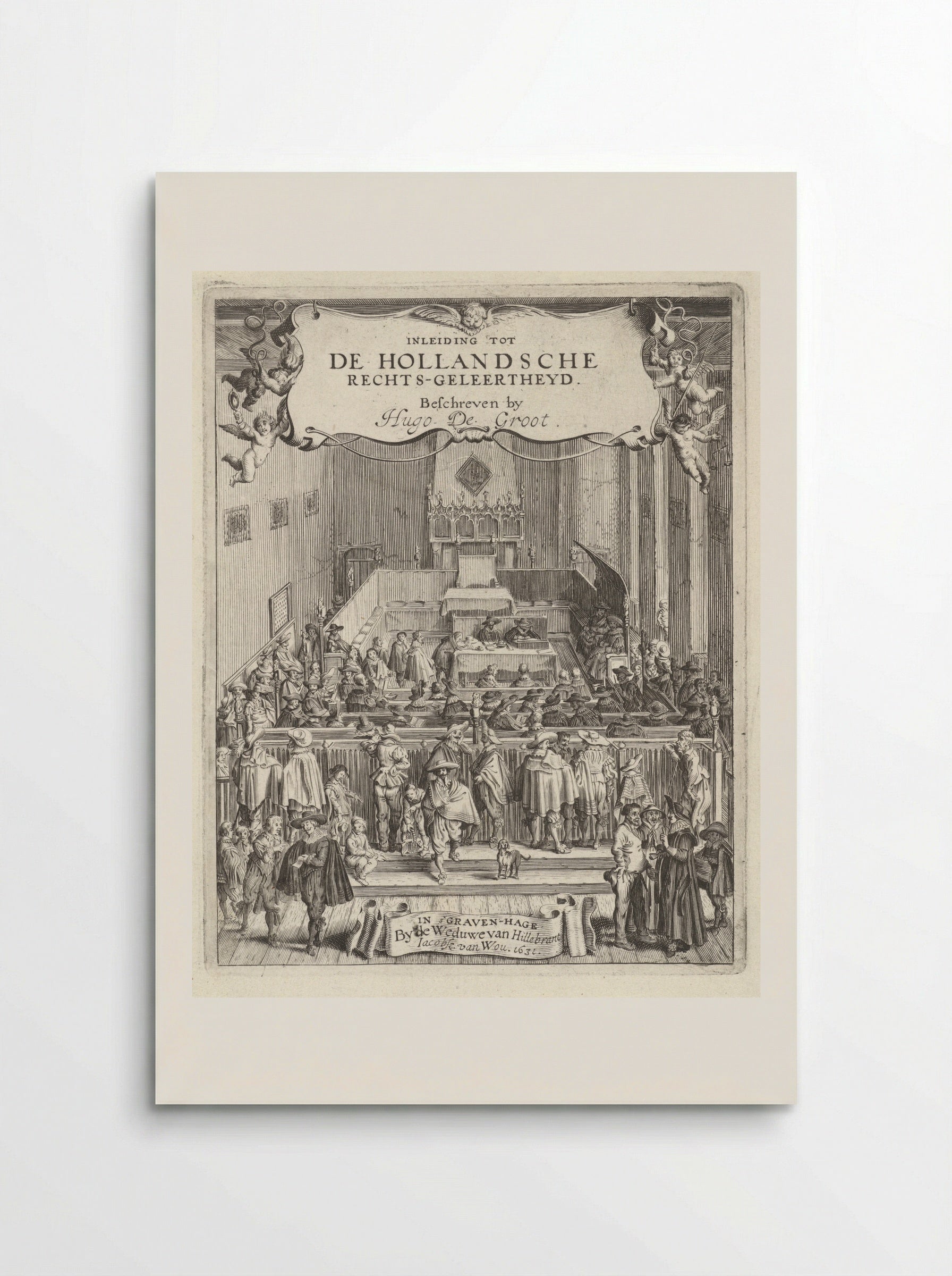 Titelpagina Inleiding tot de Hollandsche Rechtsgeleertheyd - Gillis van Scheyndel (I) - Poster