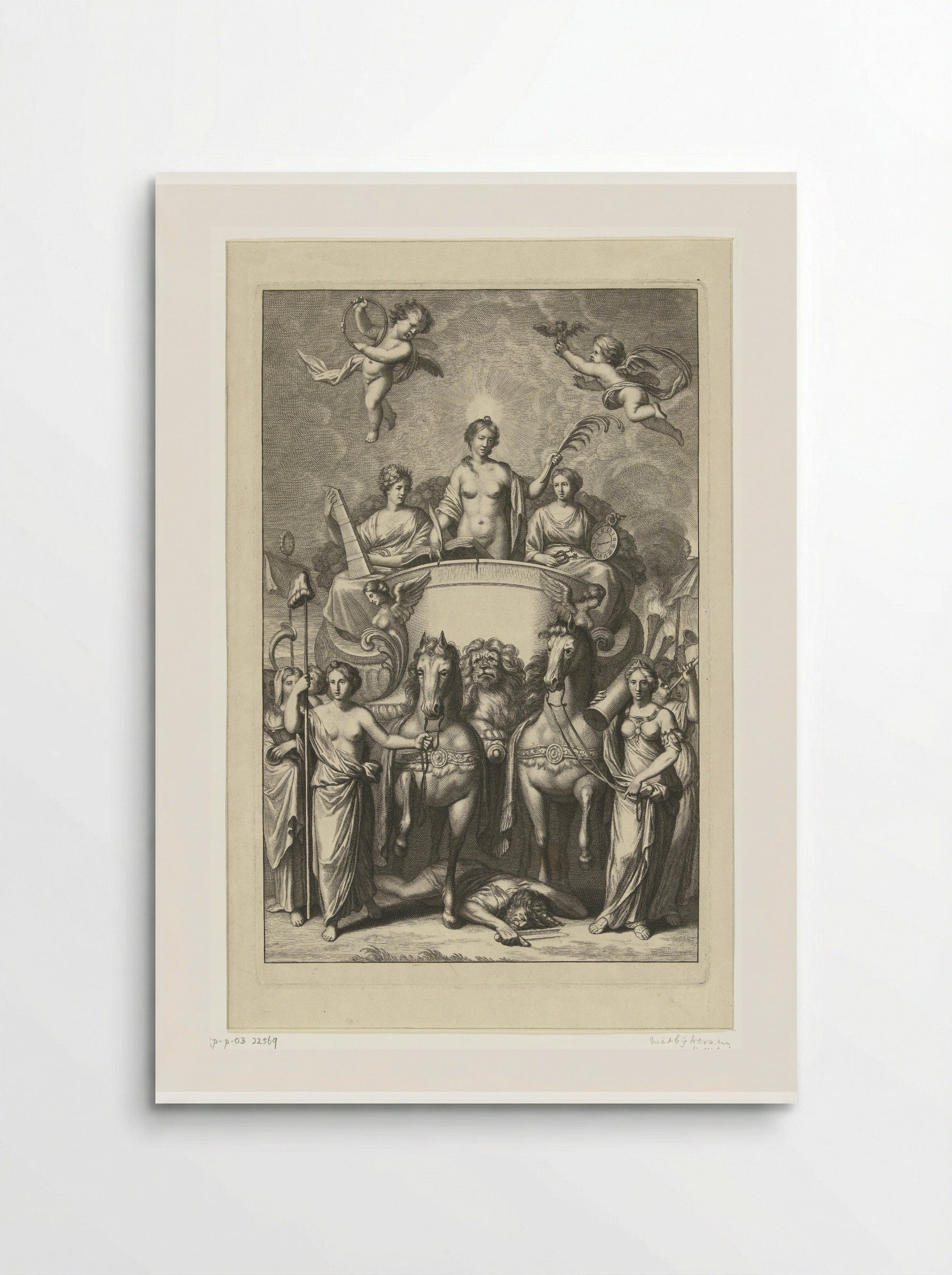 Titelprent voor Hugo de Groots Nederlandtsche Jaerboeken en Historien - Abraham Bloteling - Poster