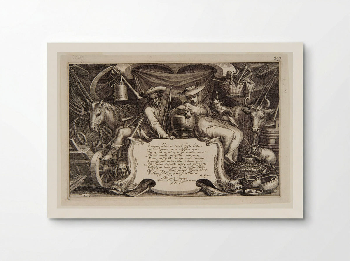 Title Page (Allegory of Rural Life) - Boetius Adamsz. Bolswert - Poster
