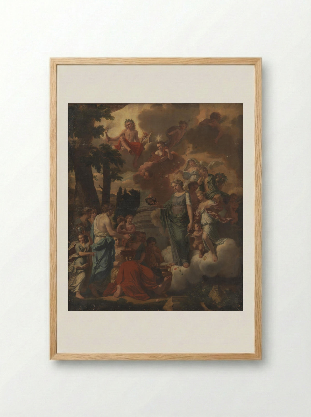 Title Page Design for Johannes Janssonius van Waesberge, Atlas Contractus - Zacharias Webber (II) - Framed Print Wood