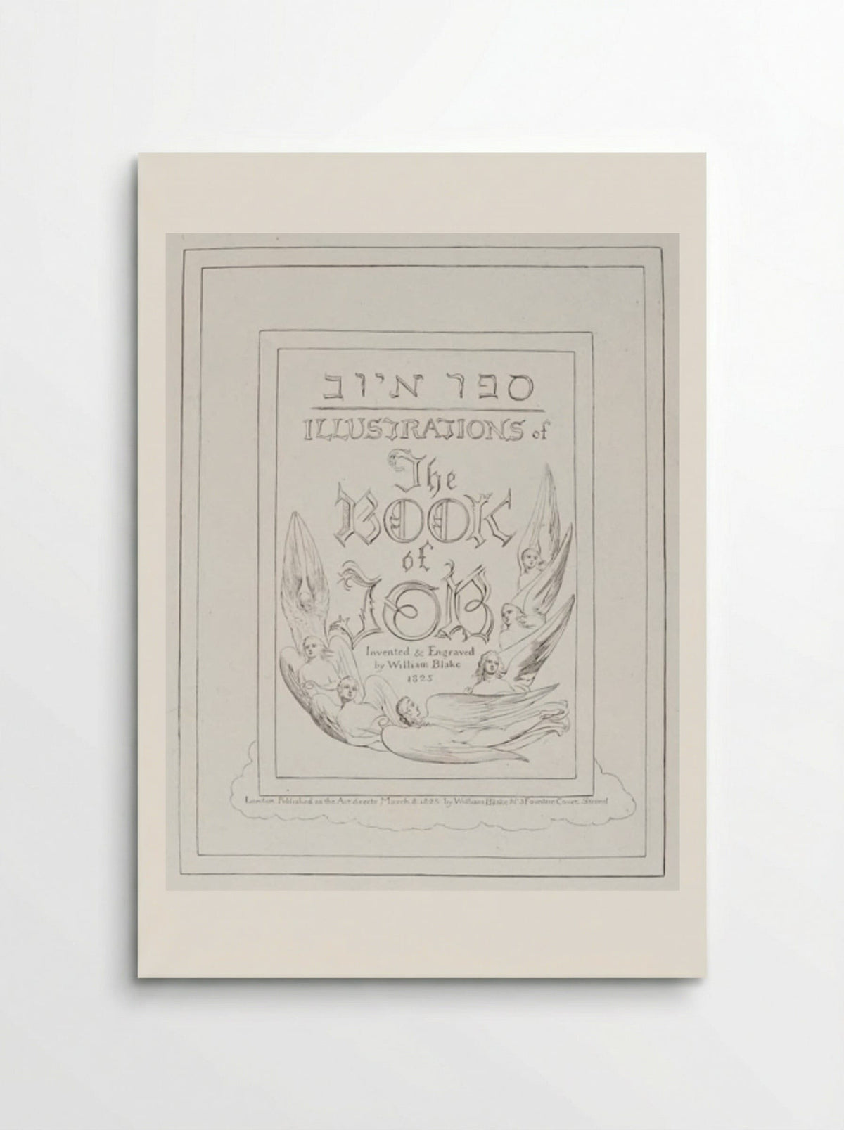 Title Page, Illustrations of the Book of Job - William Blake - Poster