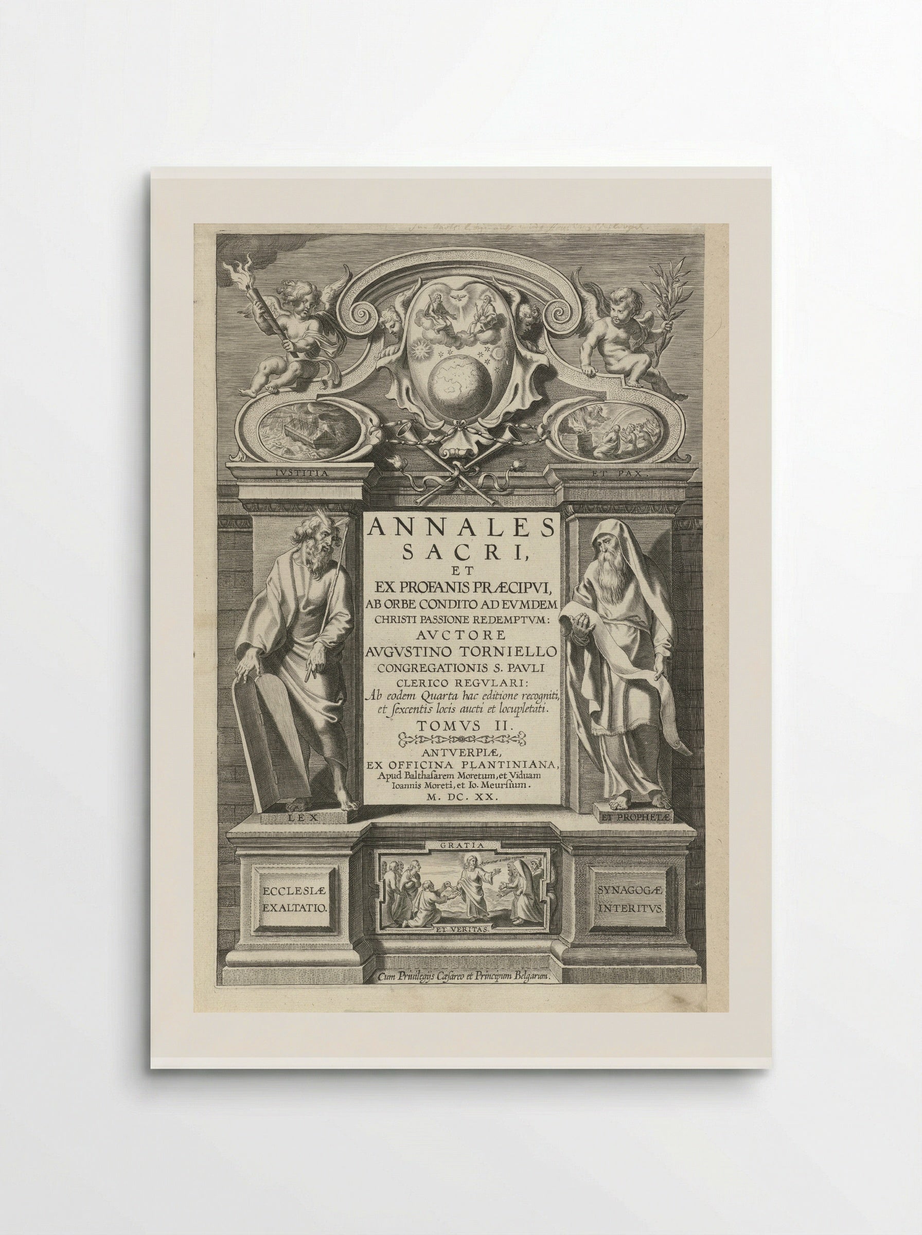 Title Page for Annales Sacri, Volume II - Theodoor Galle - Poster