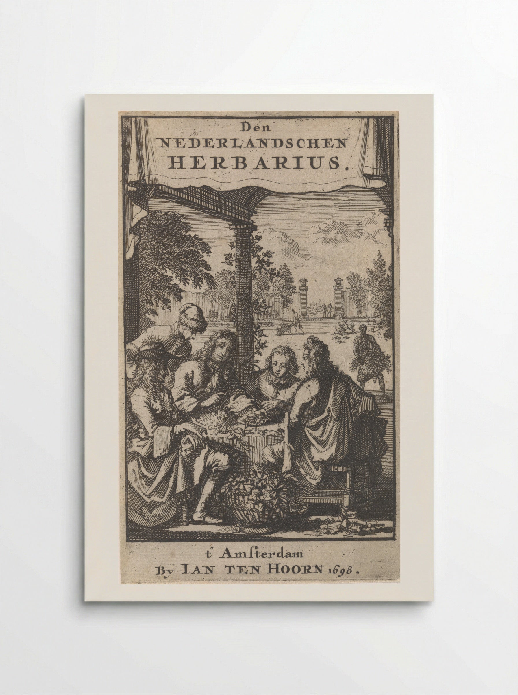 Title Page for Den Nederlandschen Herbarius - Caspar Luyken - Poster