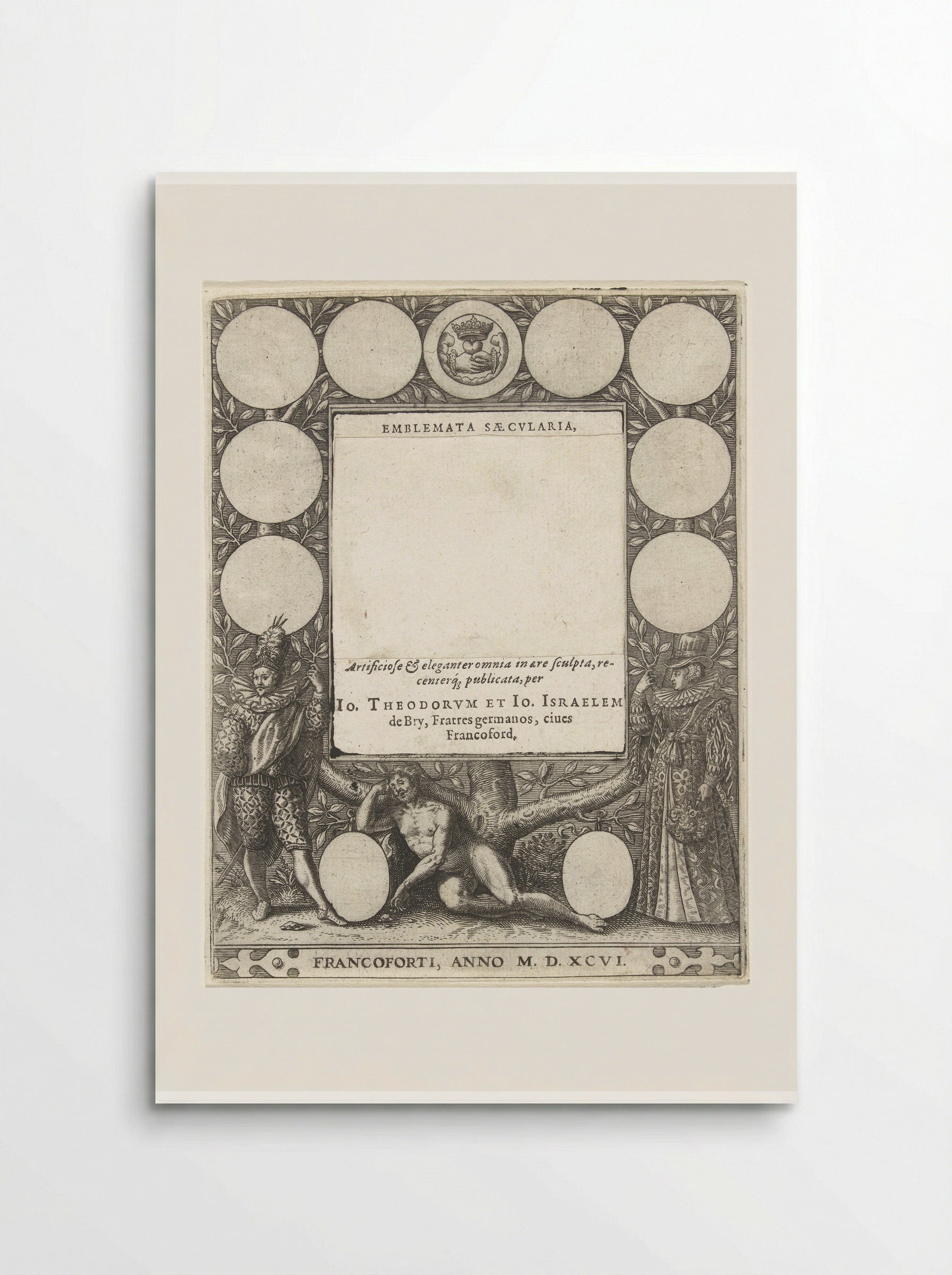 Title Page for Emblemata Saecularia - Johann Theodor de Bry - Poster