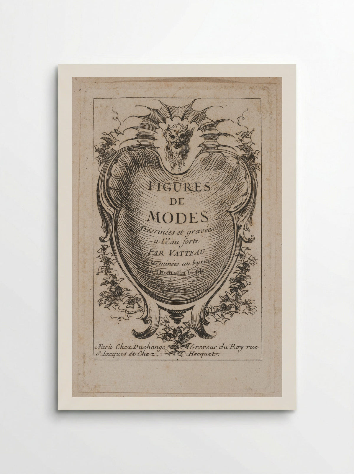 Title Page for Figures de Modes - Jean-Antoine Watteau - Poster