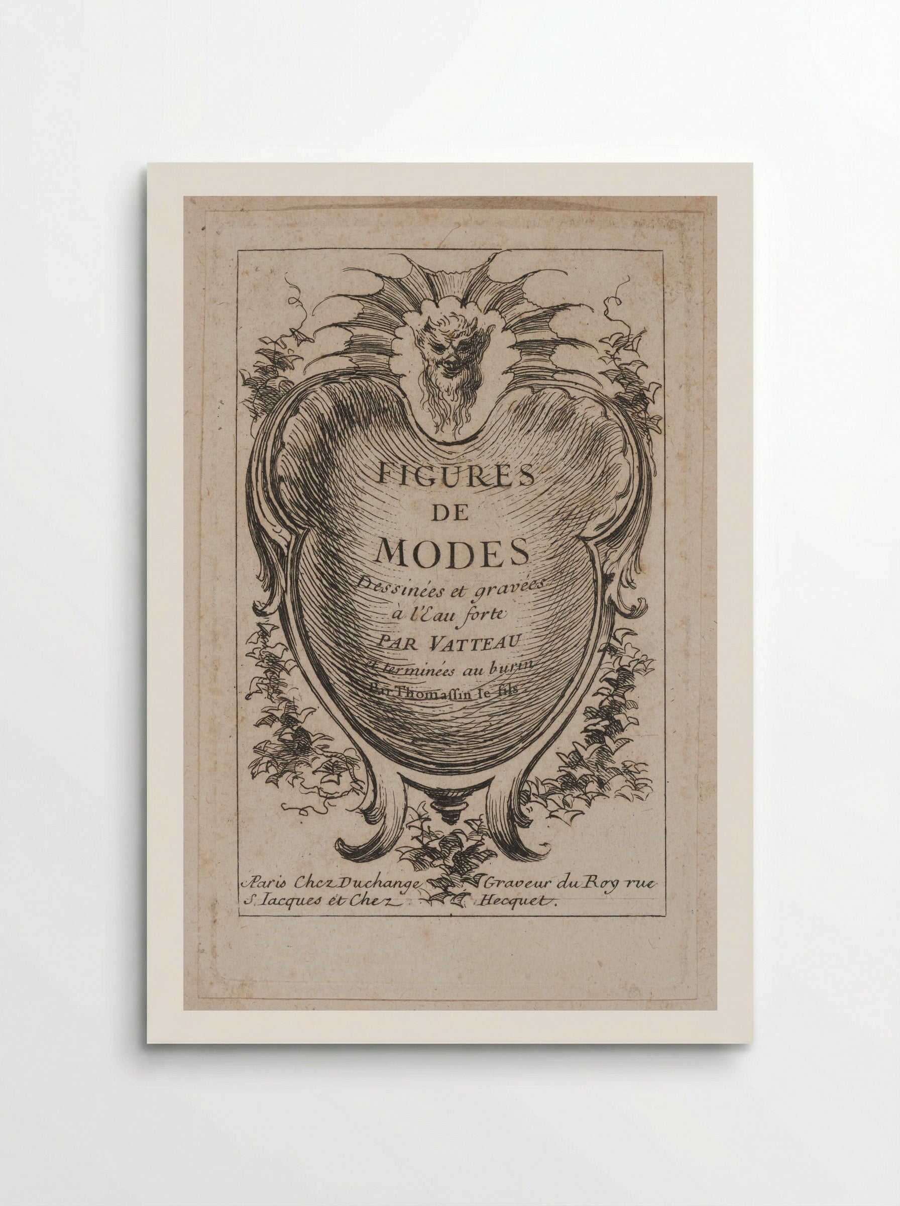 Title Page for Figures de Modes - Jean-Antoine Watteau - Poster