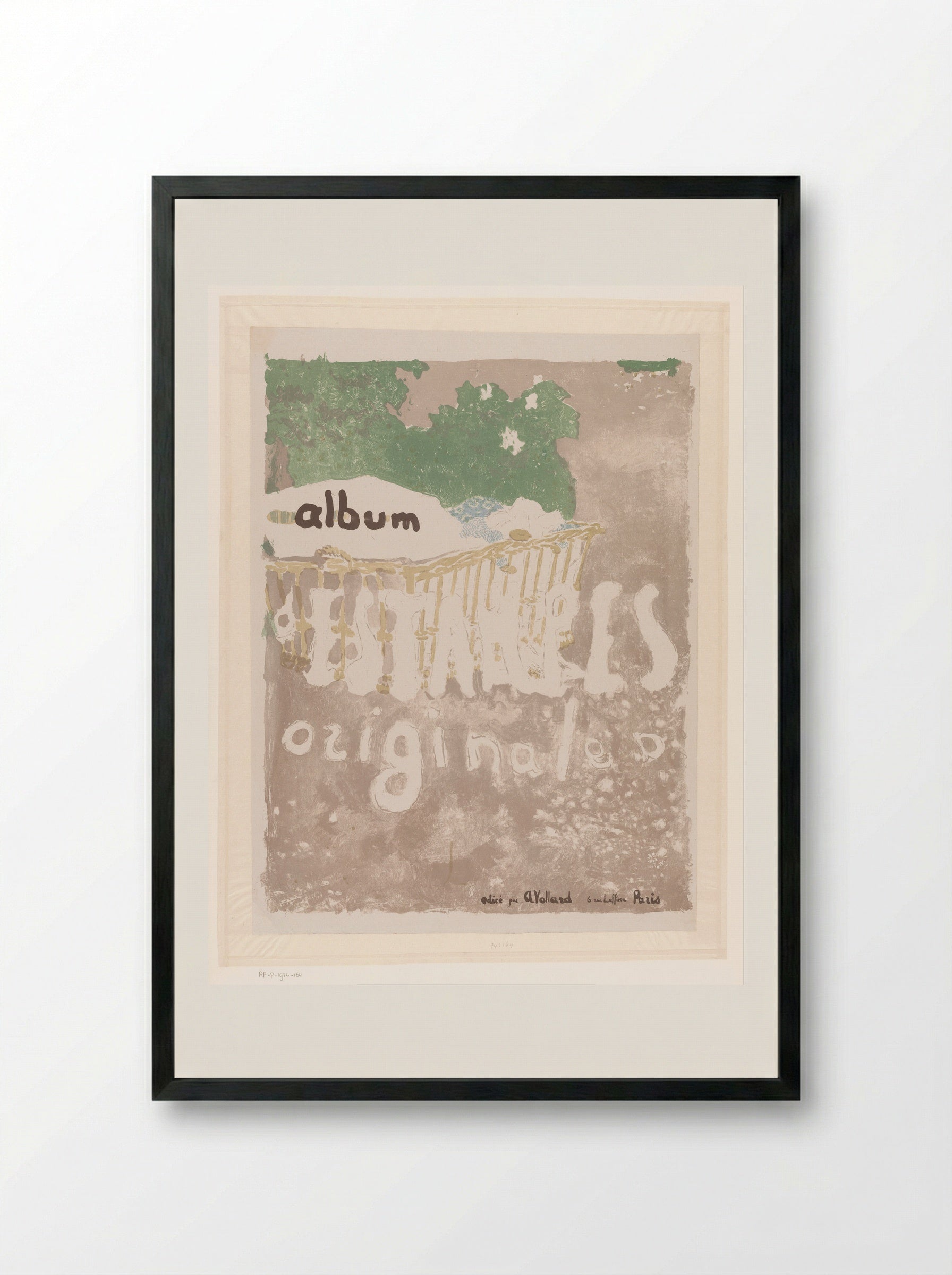 Title Page for L'Album d'Estampes Originales de la Galerie Vollard, Vol. 2 - Édouard Vuillard - Framed Print Black