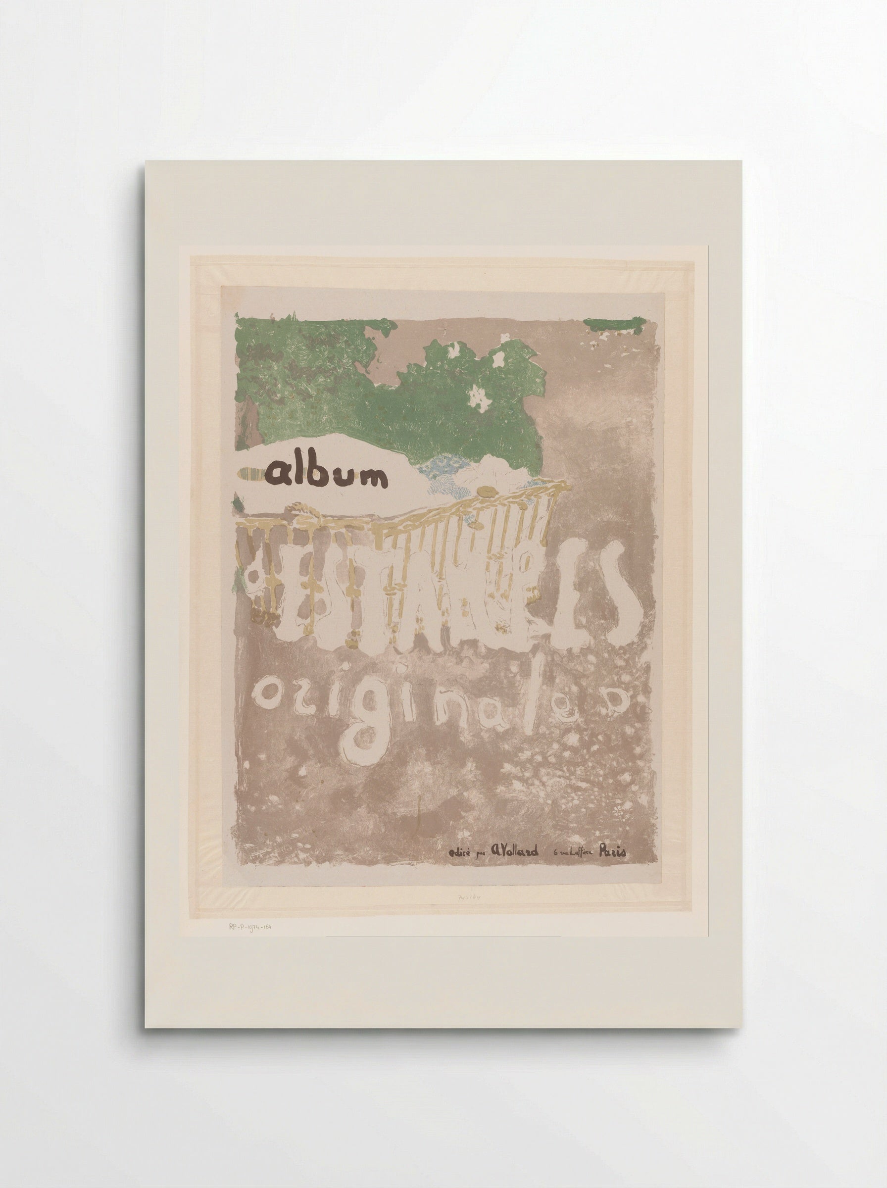 Title Page for L'Album d'Estampes Originales de la Galerie Vollard, Vol. 2 - Édouard Vuillard - Poster