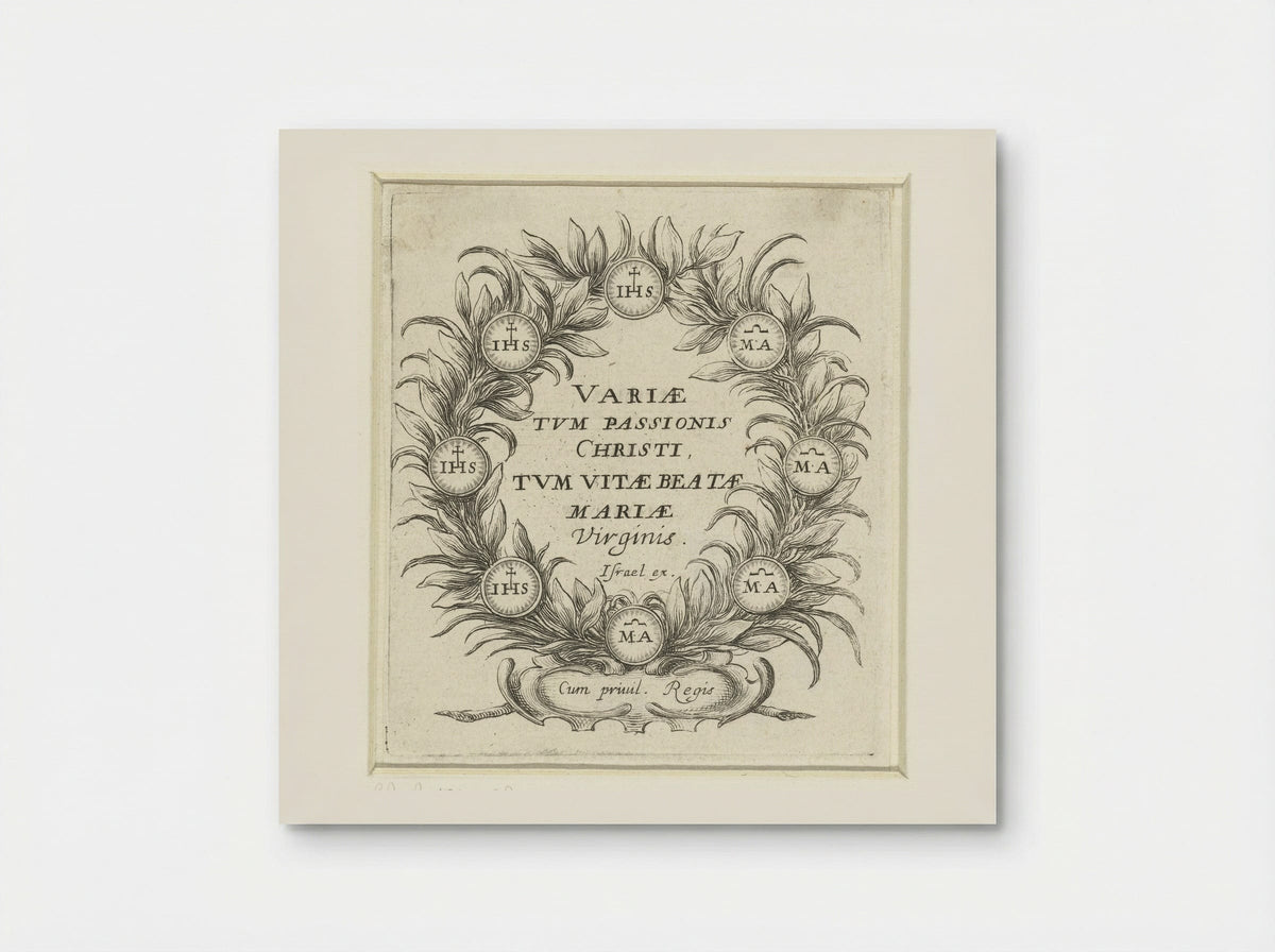Title Page for Scenes from the Passion and the Life of the Virgin - Abraham Bosse - Poster