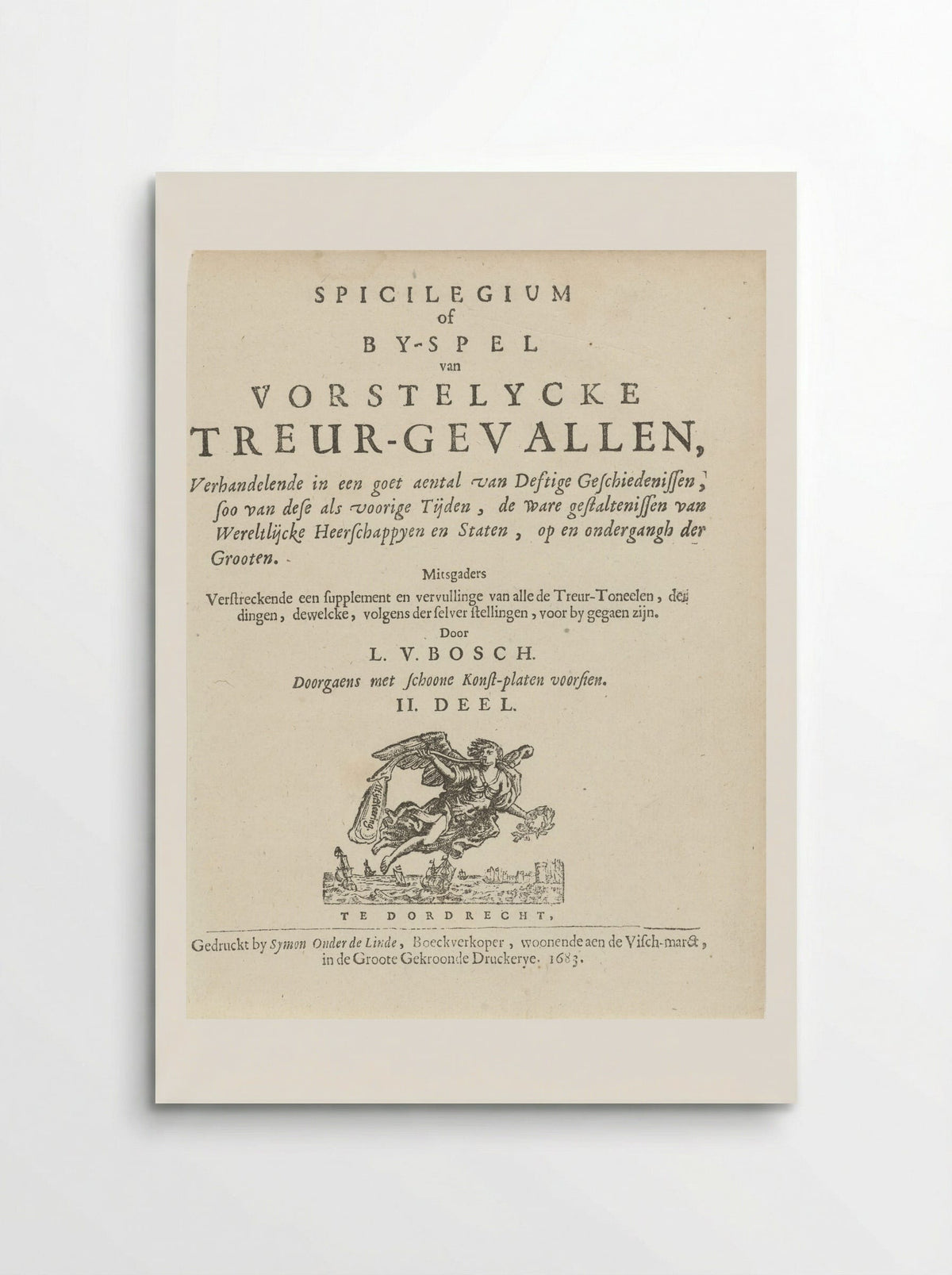 Title Page for Spicilegium - Arnold Houbraken - Poster