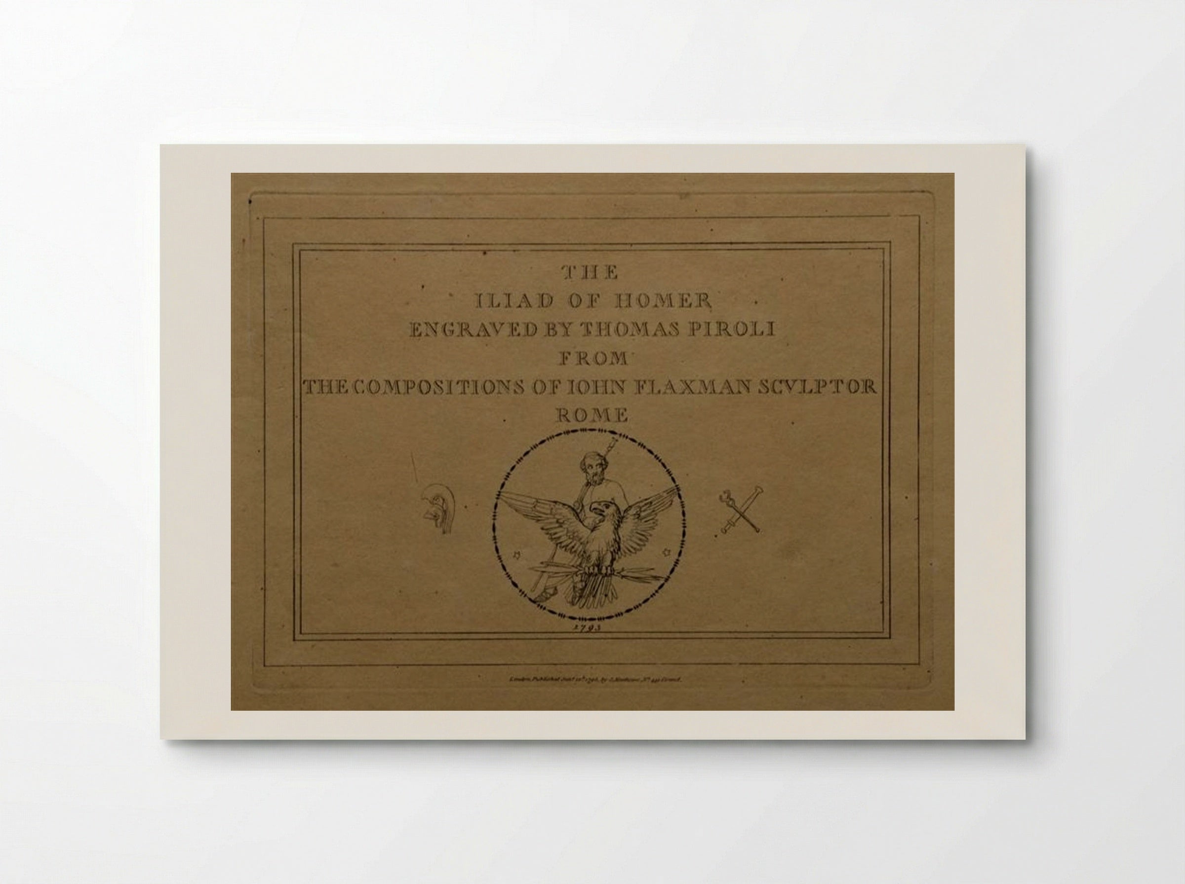 Title Page for The Iliad of Homer - John Flaxman - Poster