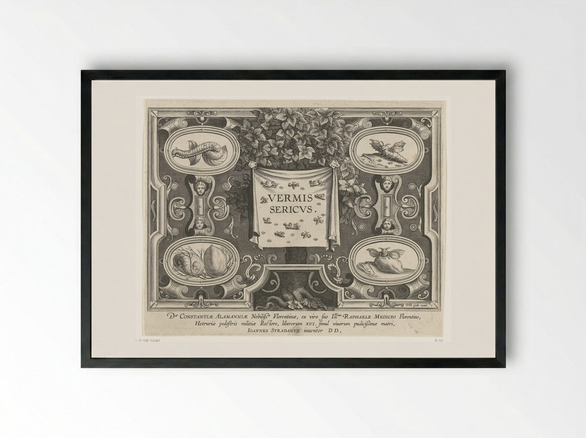Title Page for Vermis Sericus - Karel van Mallery - Framed Print Black