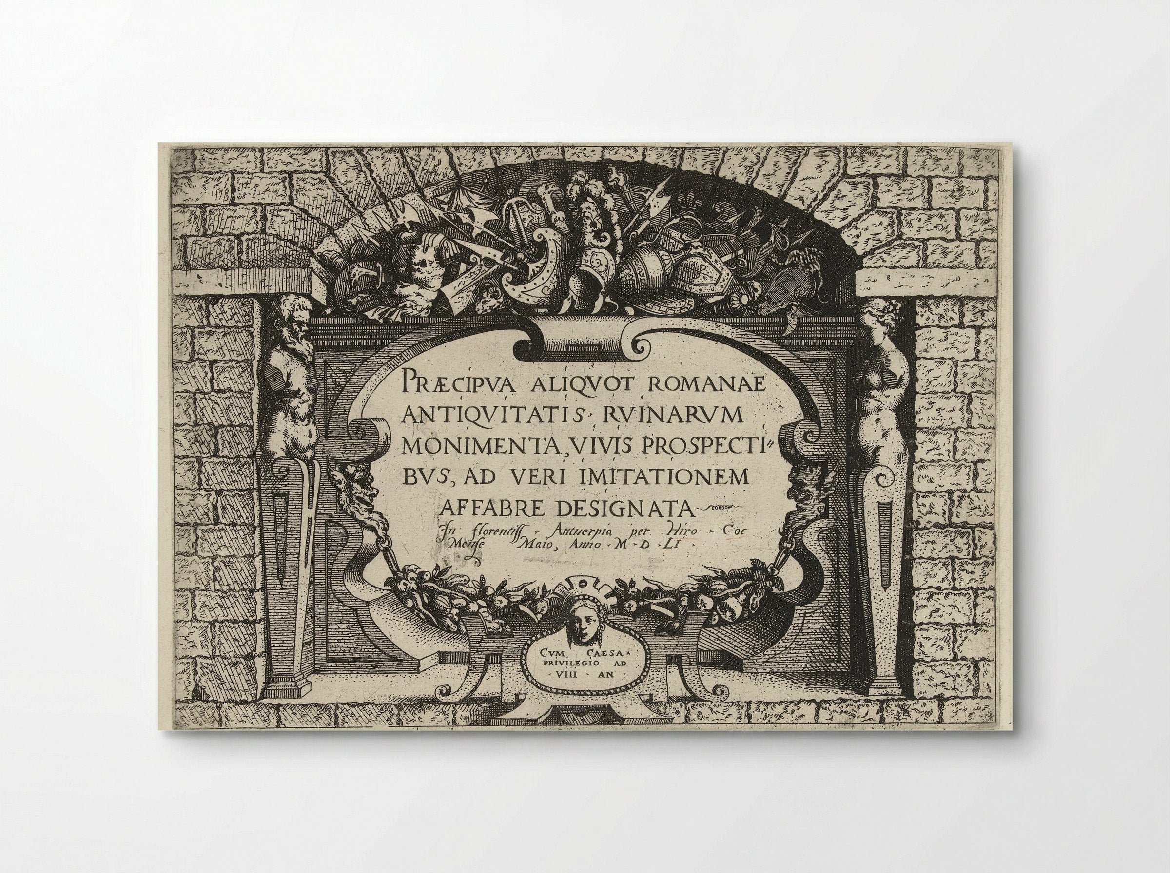 Title Page for a Series of Roman Ruins - Hieronymus Cock - Poster