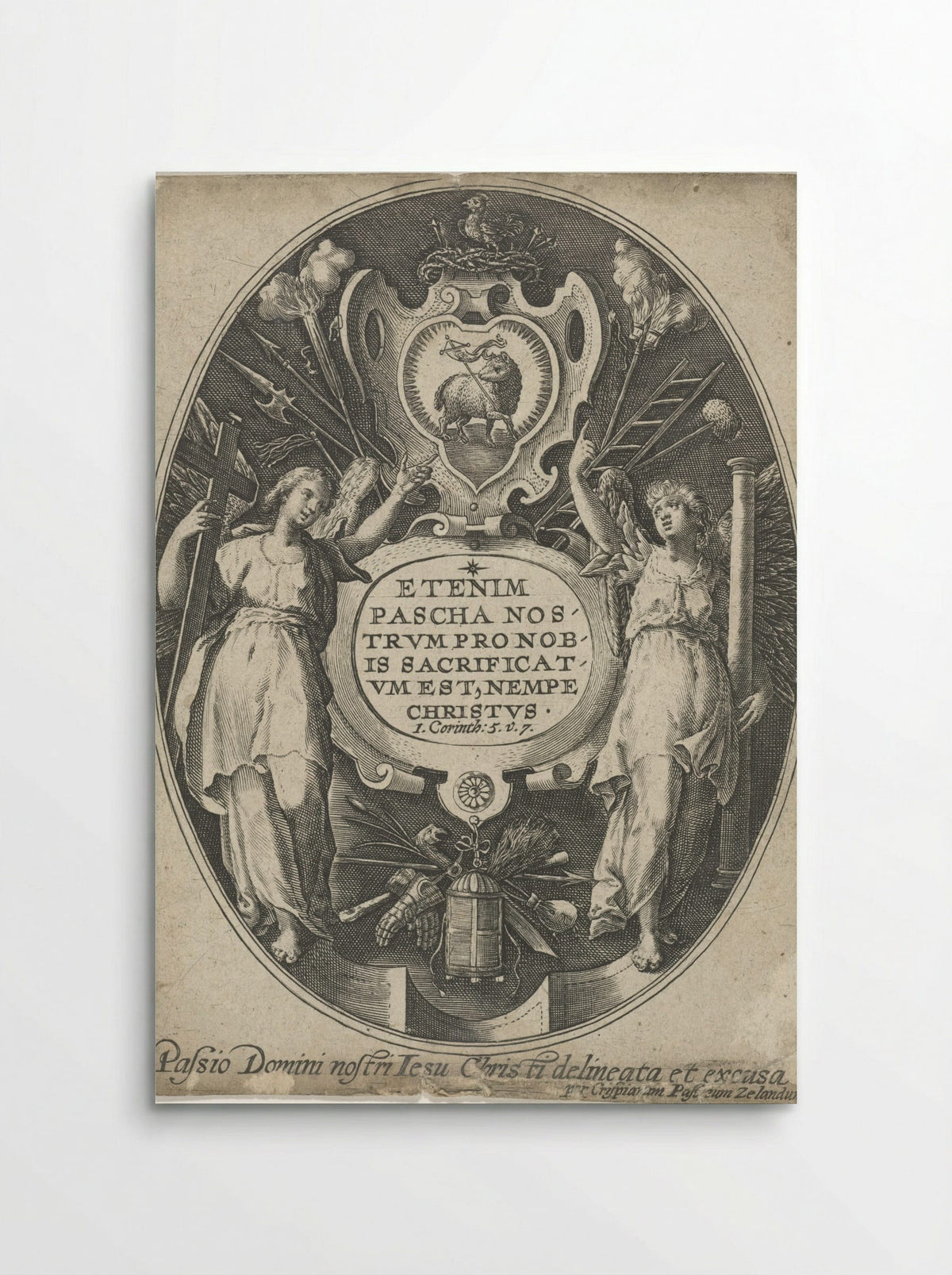 Title Page for a Series on the Passion of Christ - Crispijn van de Passe (I) - Poster