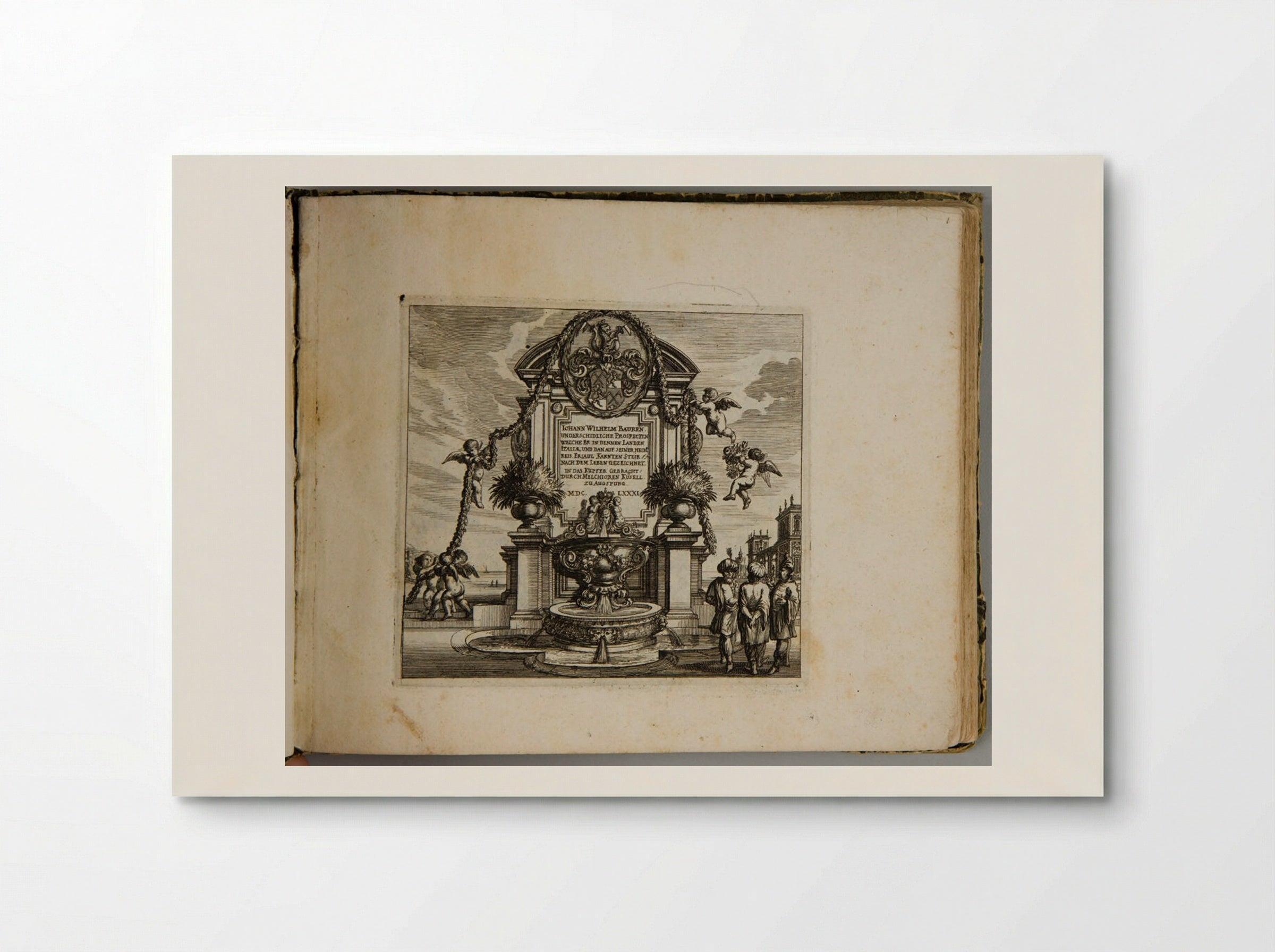 Title Page from Album of Views after Johann Wilhelm Baur - Melchior Küsel - Poster