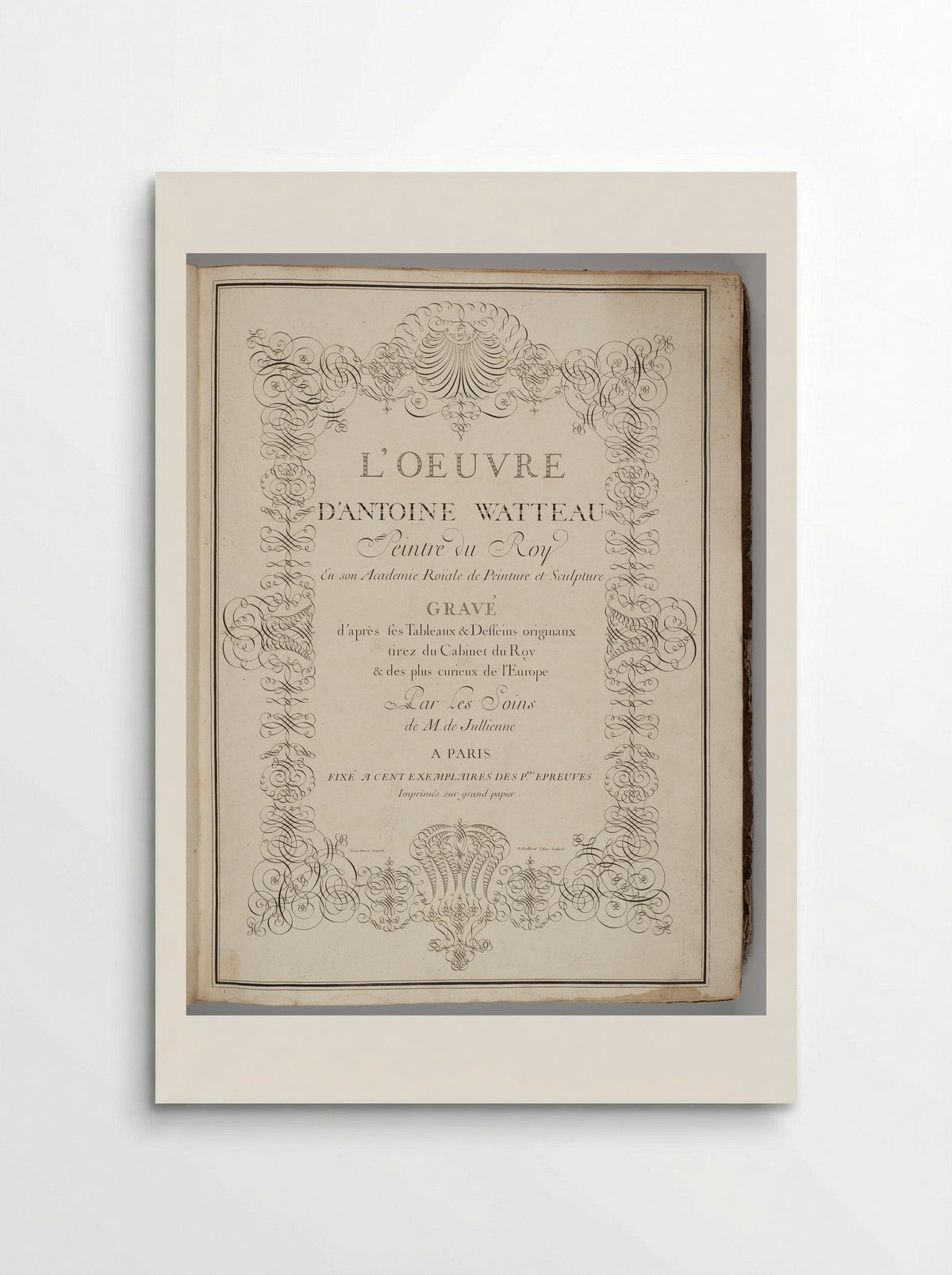 Title Page of L'Oeuvre d'Antoine Watteau - Jean-Antoine Watteau - Poster