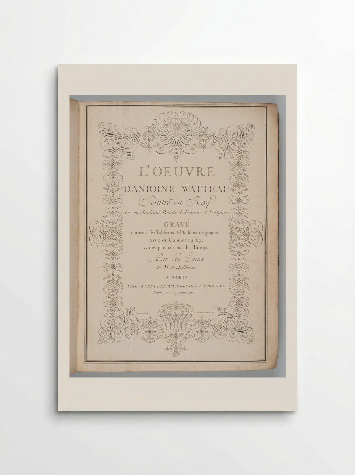 Title Page of L'Oeuvre d'Antoine Watteau - Jean-Antoine Watteau - Poster