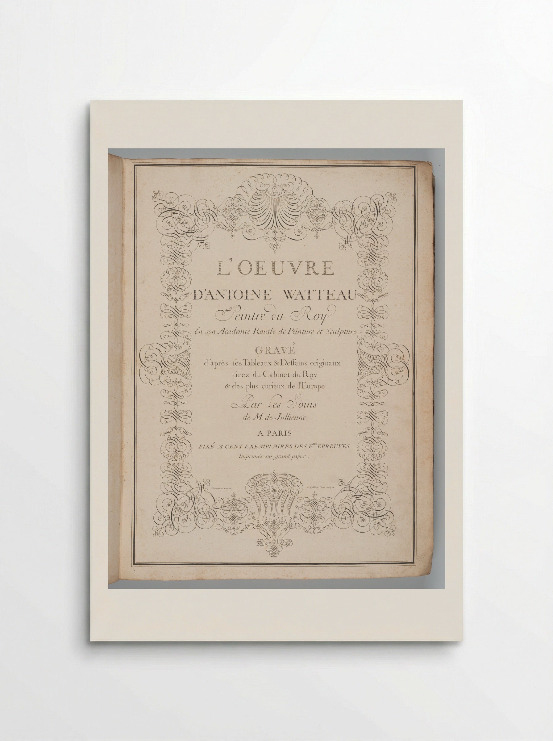Title Page of L'Oeuvre d'Antoine Watteau - Jean-Antoine Watteau - Poster