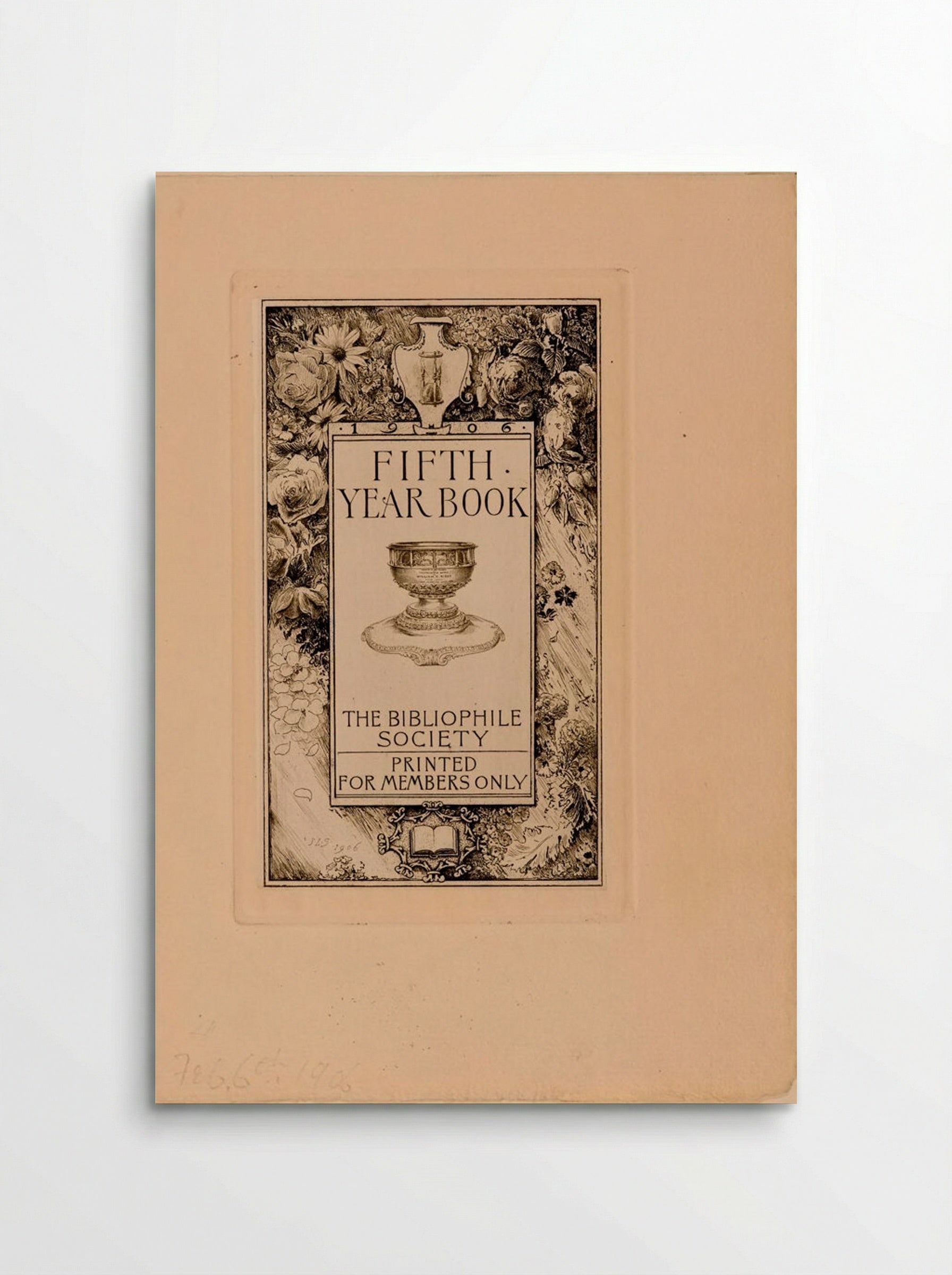 Title Page of the Bibliophile Society, Fifth Year Book - Sidney L. Smith - Poster