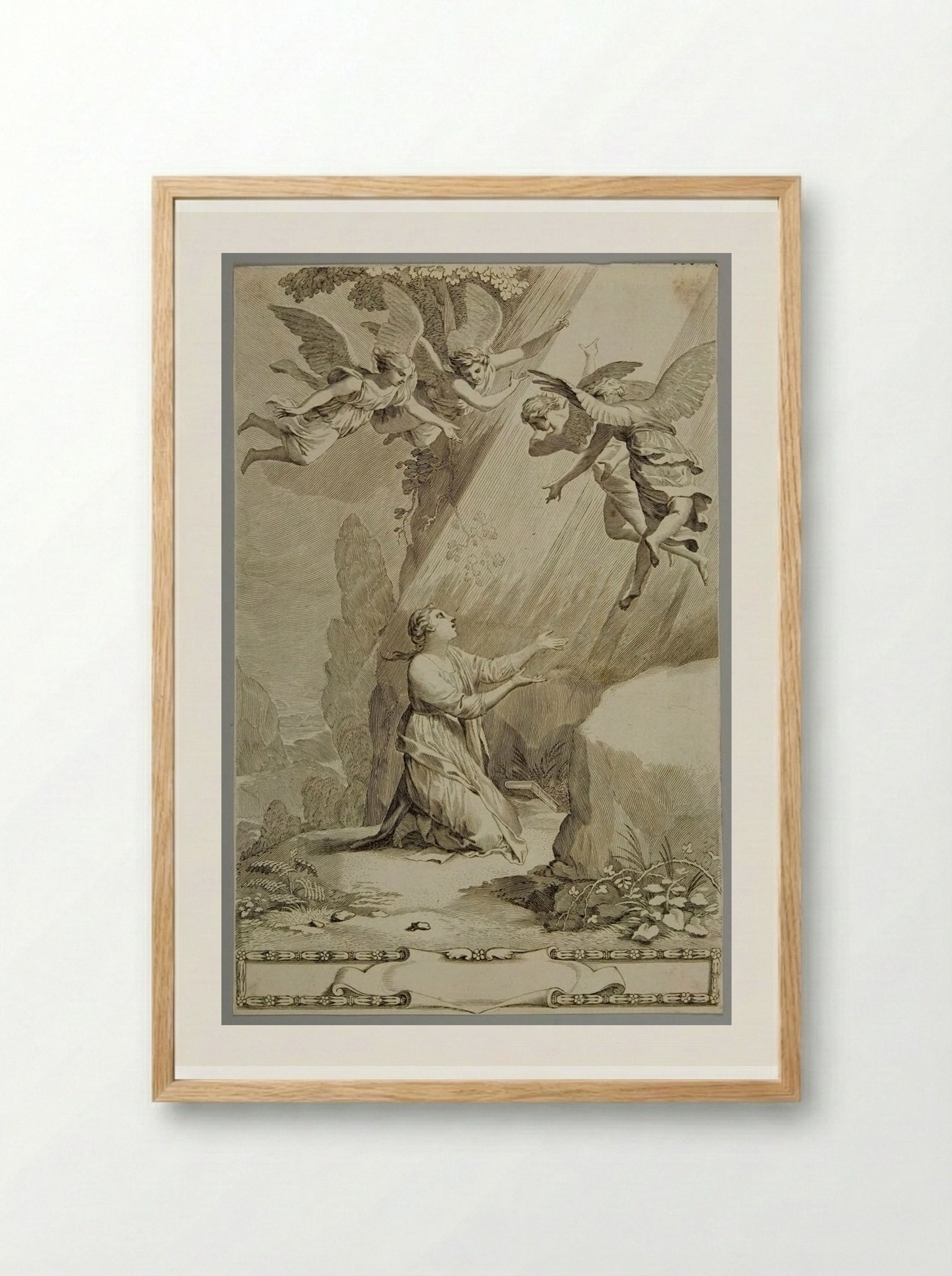 Title Page of the Introduction to the Devout Life - Claude Mellan - Framed Print Wood
