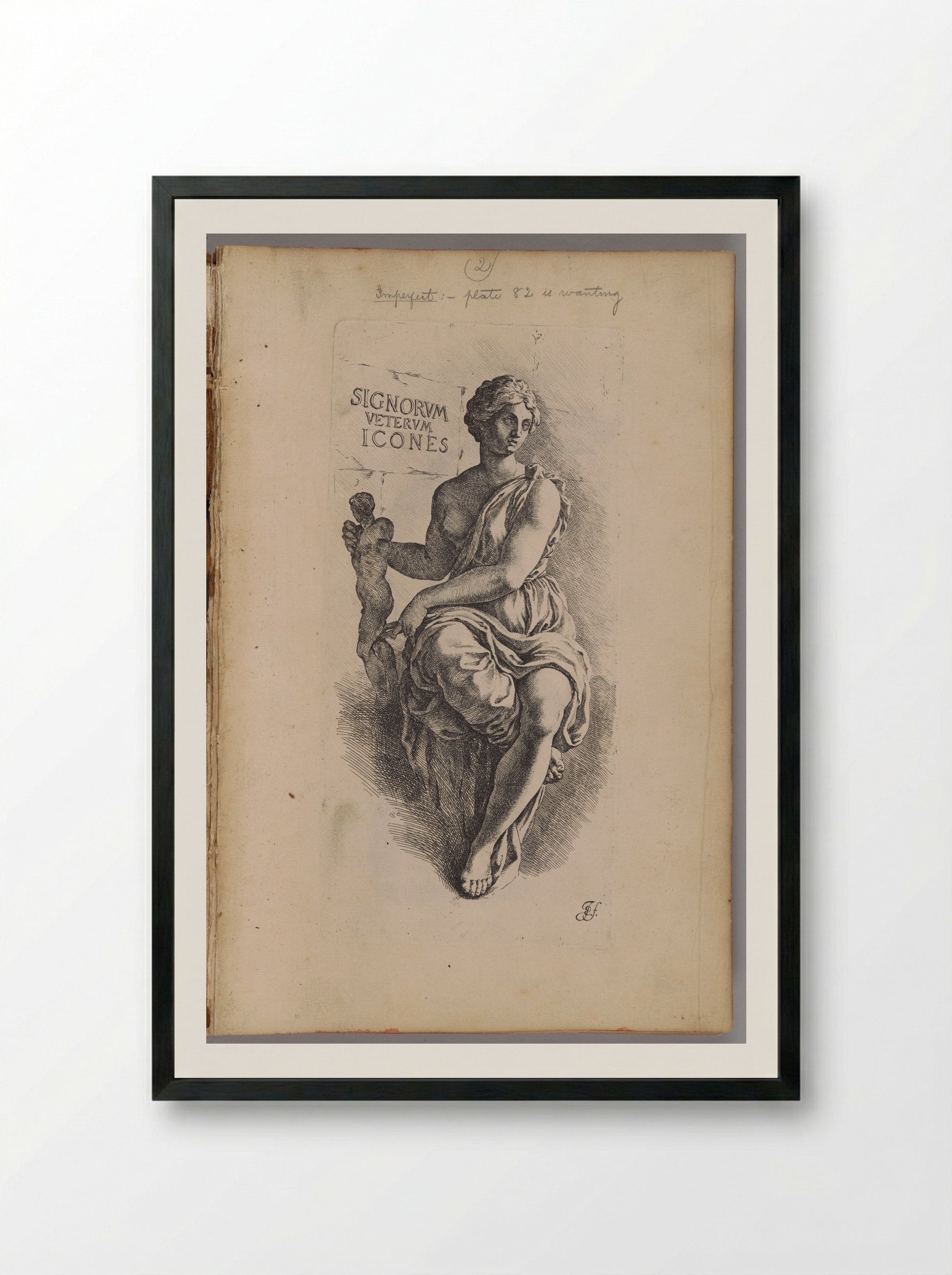 Title Page: Personification of the Art of Sculpture and Painting - Jan de Bisschop - Framed Print Black
