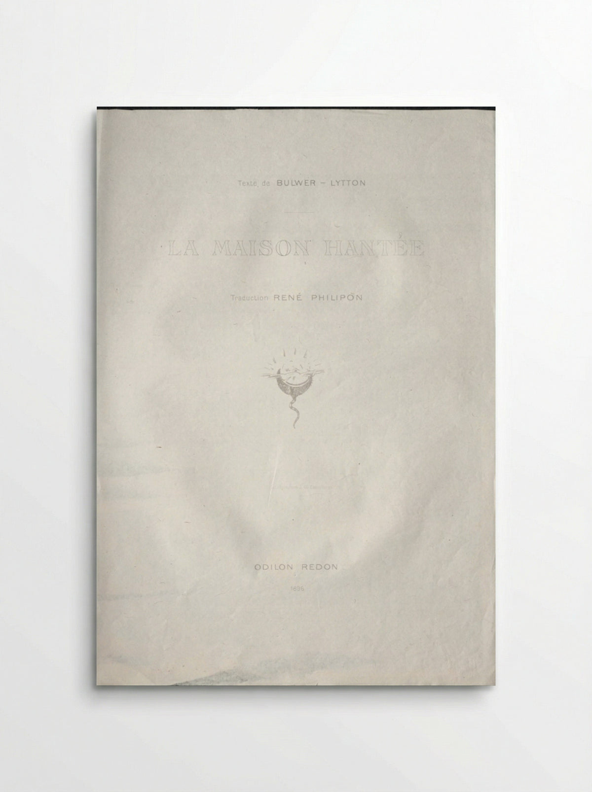 Title Plate for La Maison Hantée - Odilon Redon - Poster