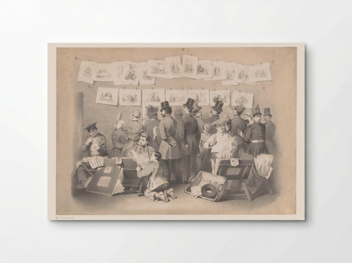 Title Print with Interior of a Print Shop - Victor Jean François Dollet - Poster