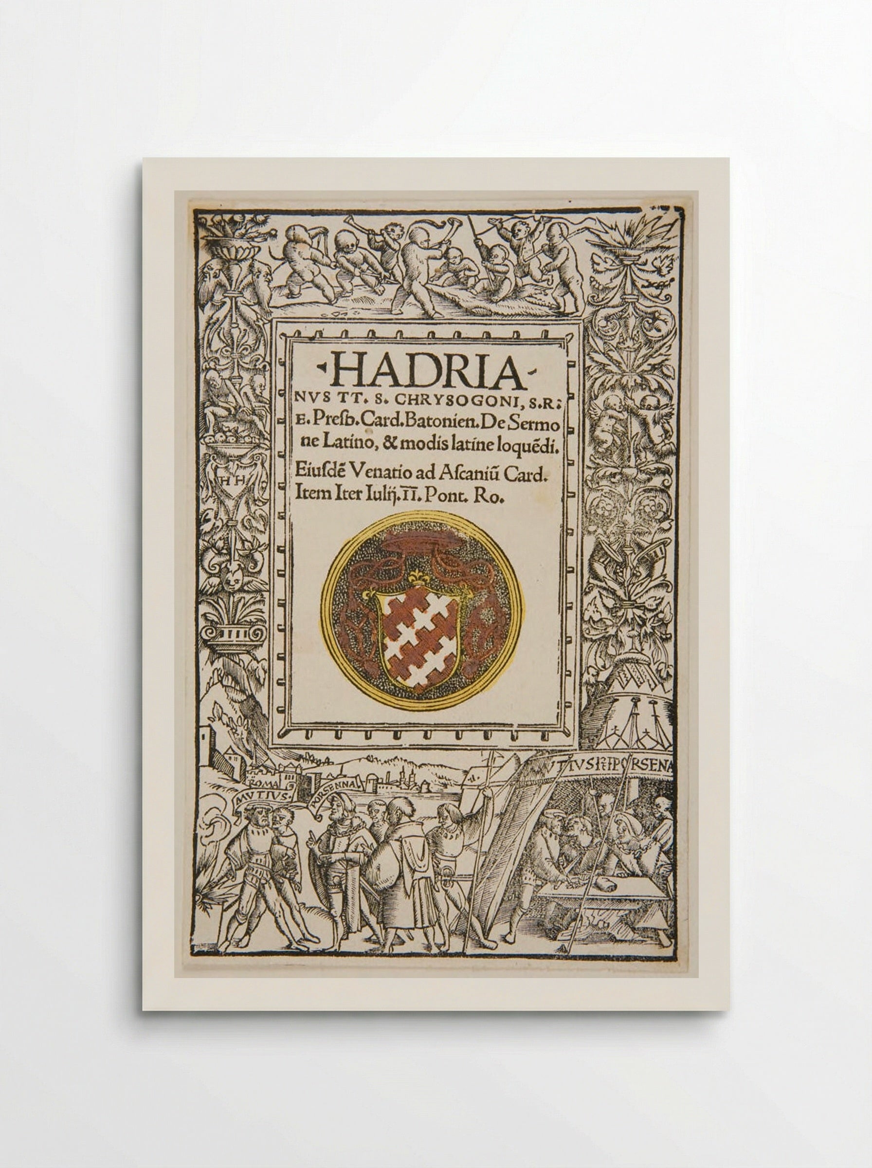Title-border: Mucius Scaevola and Lars Porsena - Hans Holbein the Younger - Poster