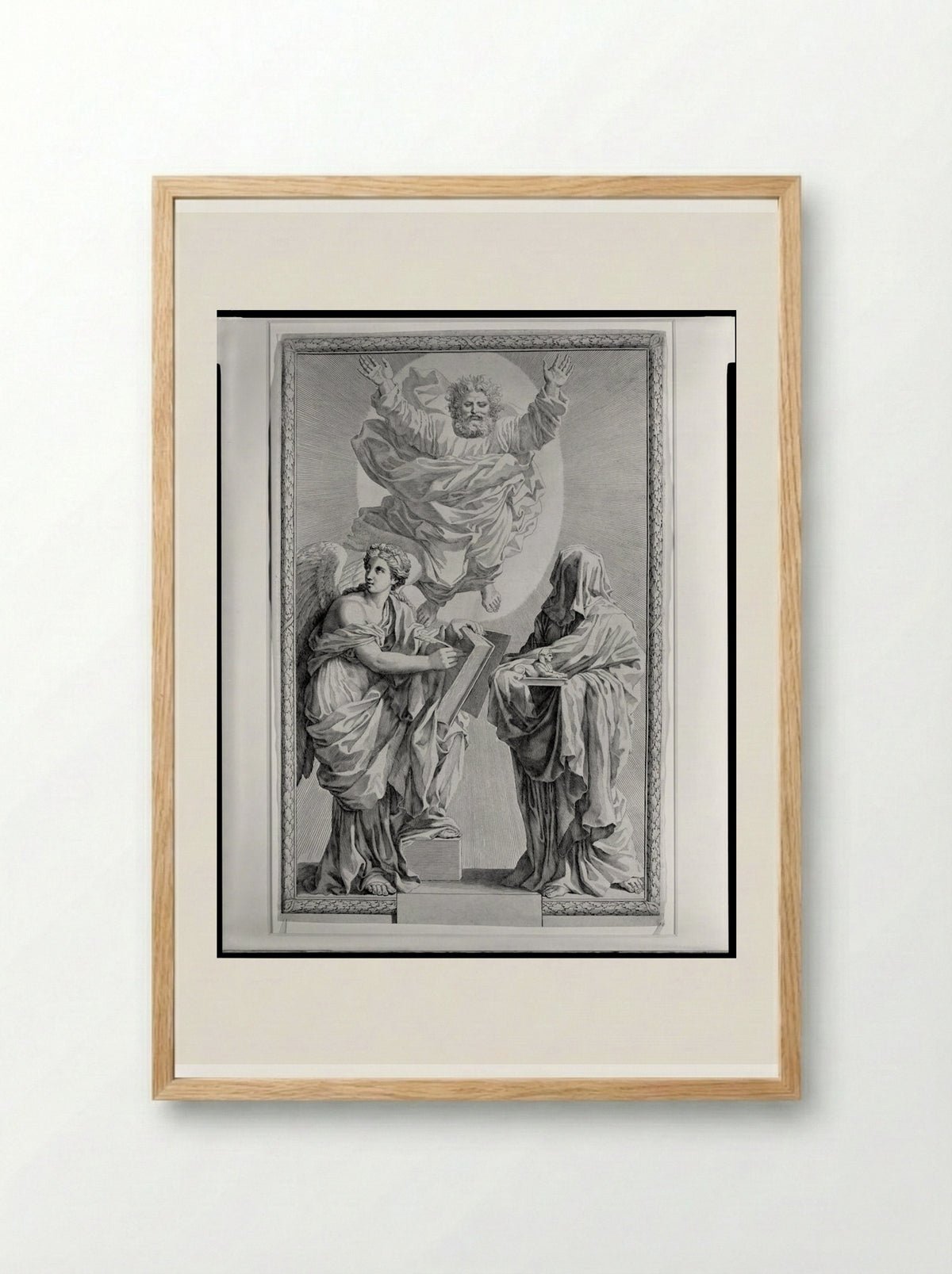 Title-page for the Bible - Claude Mellan - Framed Print Wood