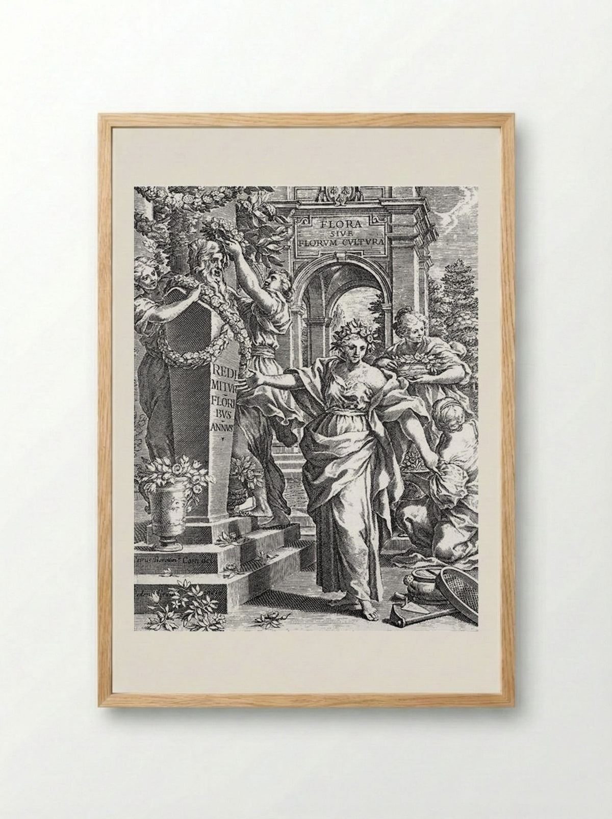 Title page from the Flora - Pietro da Cortona - Framed Print Wood