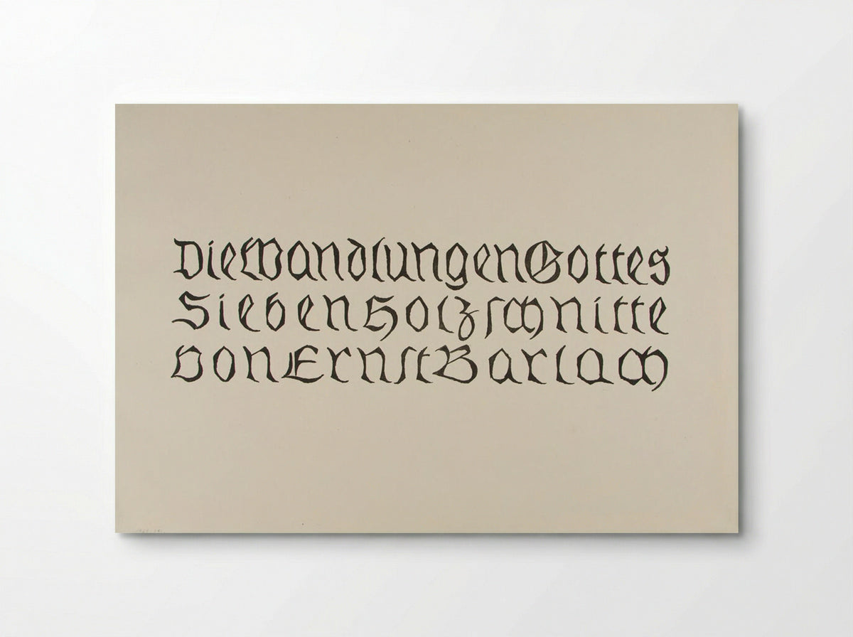 Title page from the portfolio The Transformations of God - Ernst Barlach - Poster