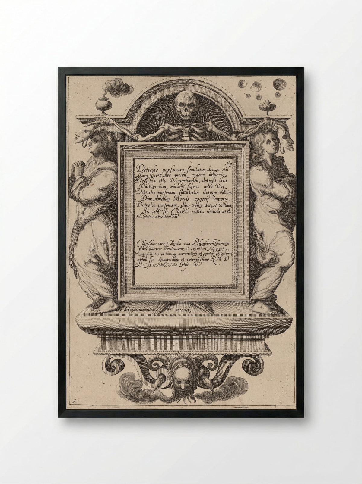 Title page: Christ in the Winepress - Zacharias Dolendo - Framed Print Black