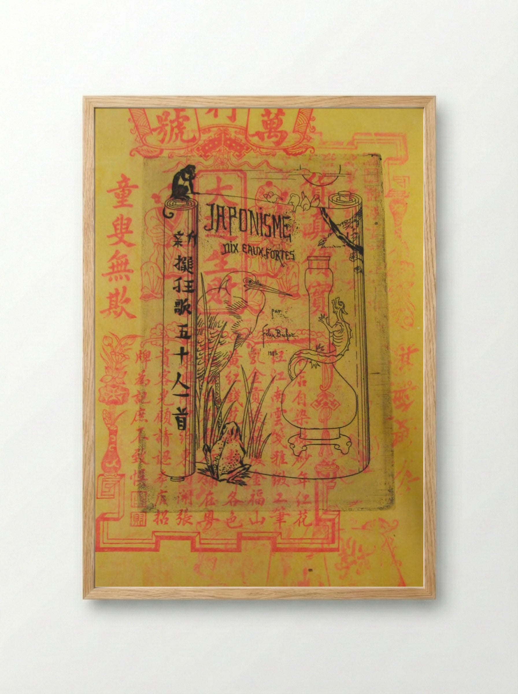 Title page: Japonisme - Félix Hilaire Buhot - Framed Print Wood