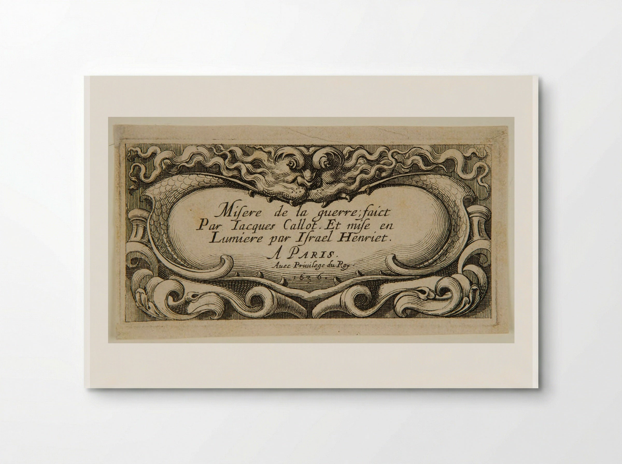 Title to Les Petites Misères de la Guerre - Abraham Bosse - Poster