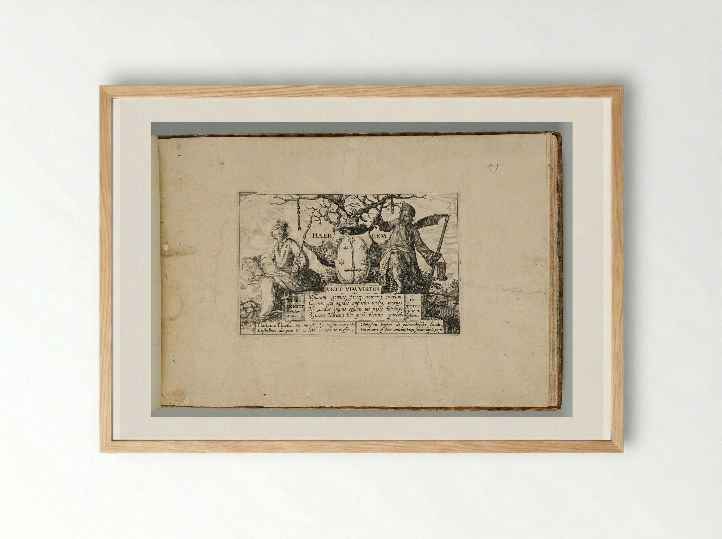 Titlepage, Plaisante Plaetsen - Claes Jansz. Visscher - Framed Print Wood