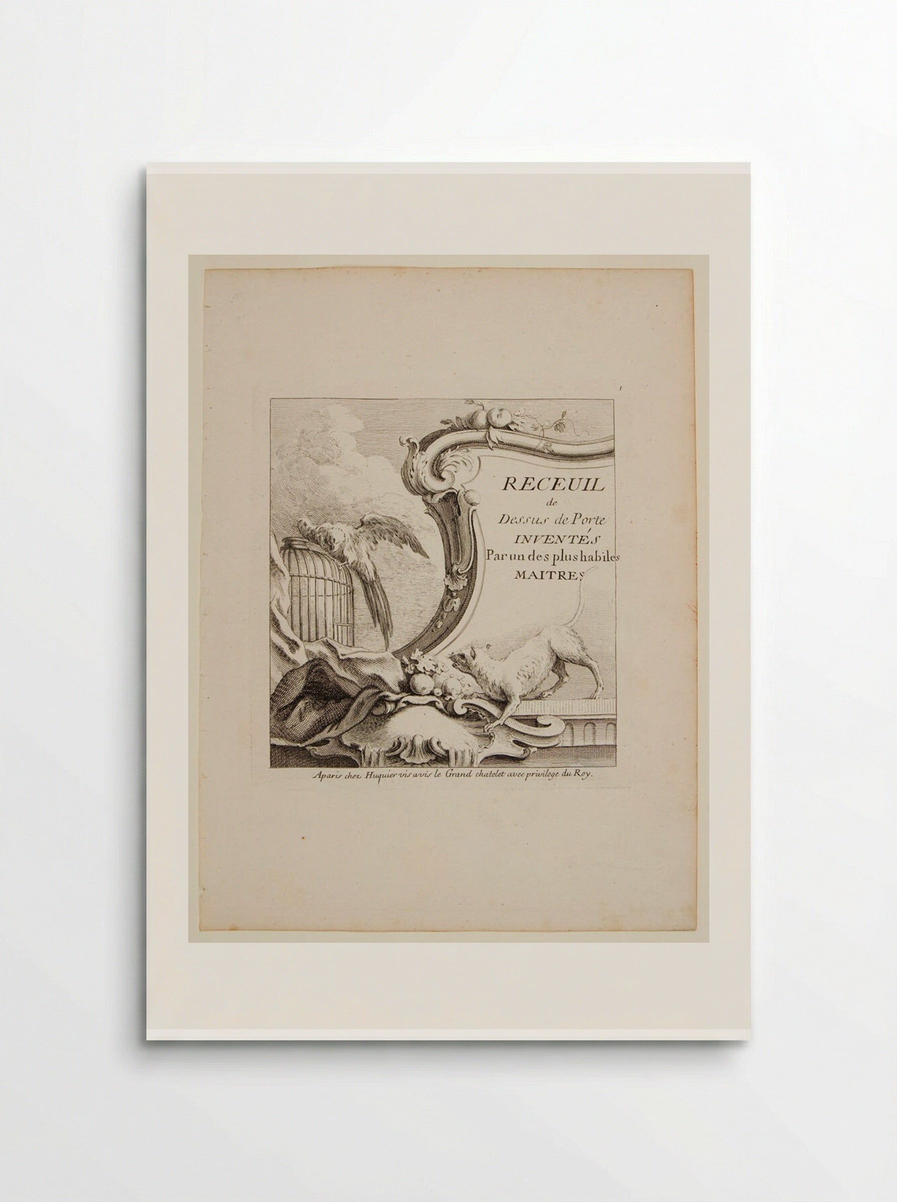 Titlepage (Receuil de Dessus de Porte) - Gabriel Huquier - Poster
