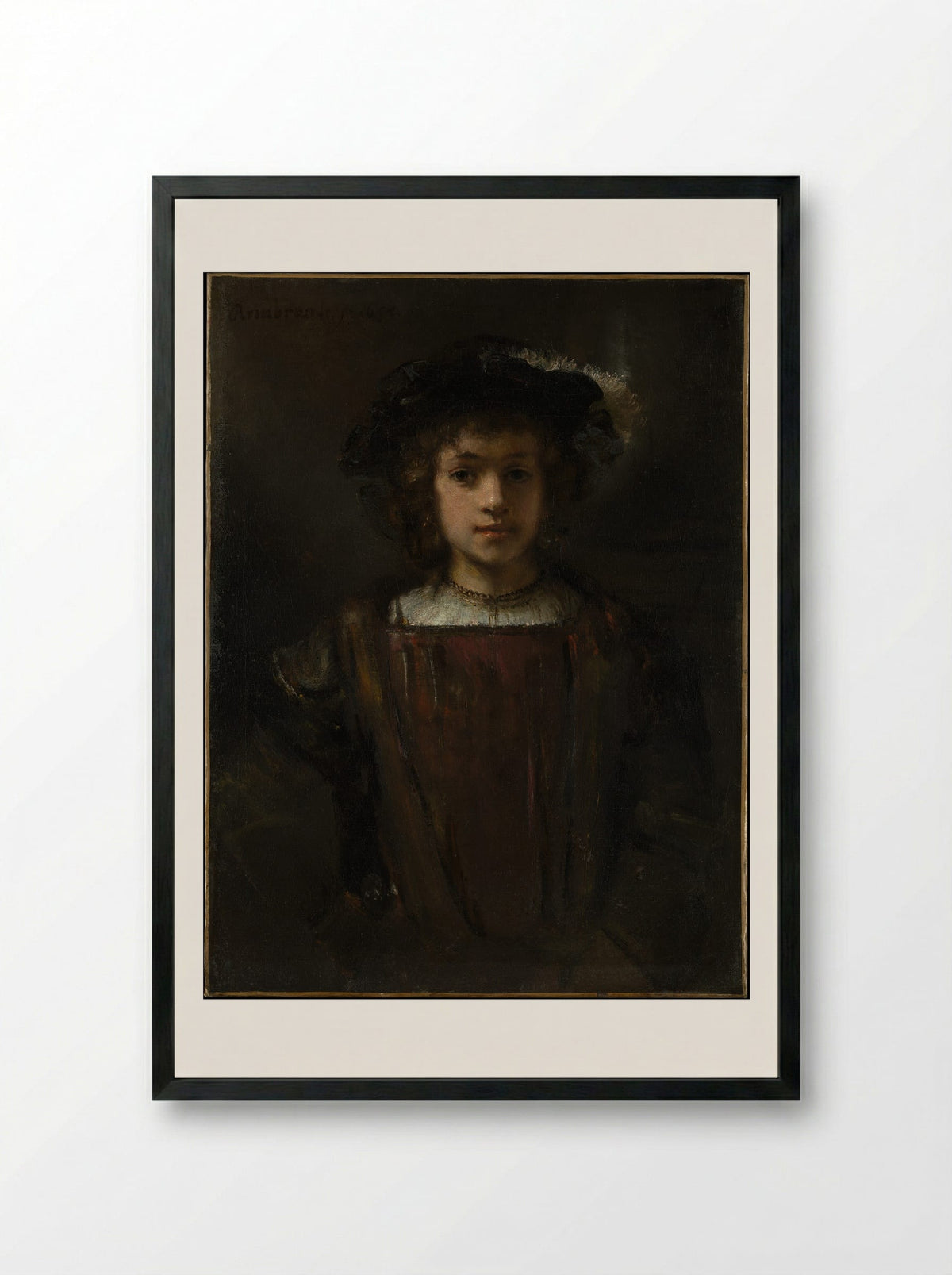 Titus van Rijn - Rembrandt van Rijn - Framed Print Black