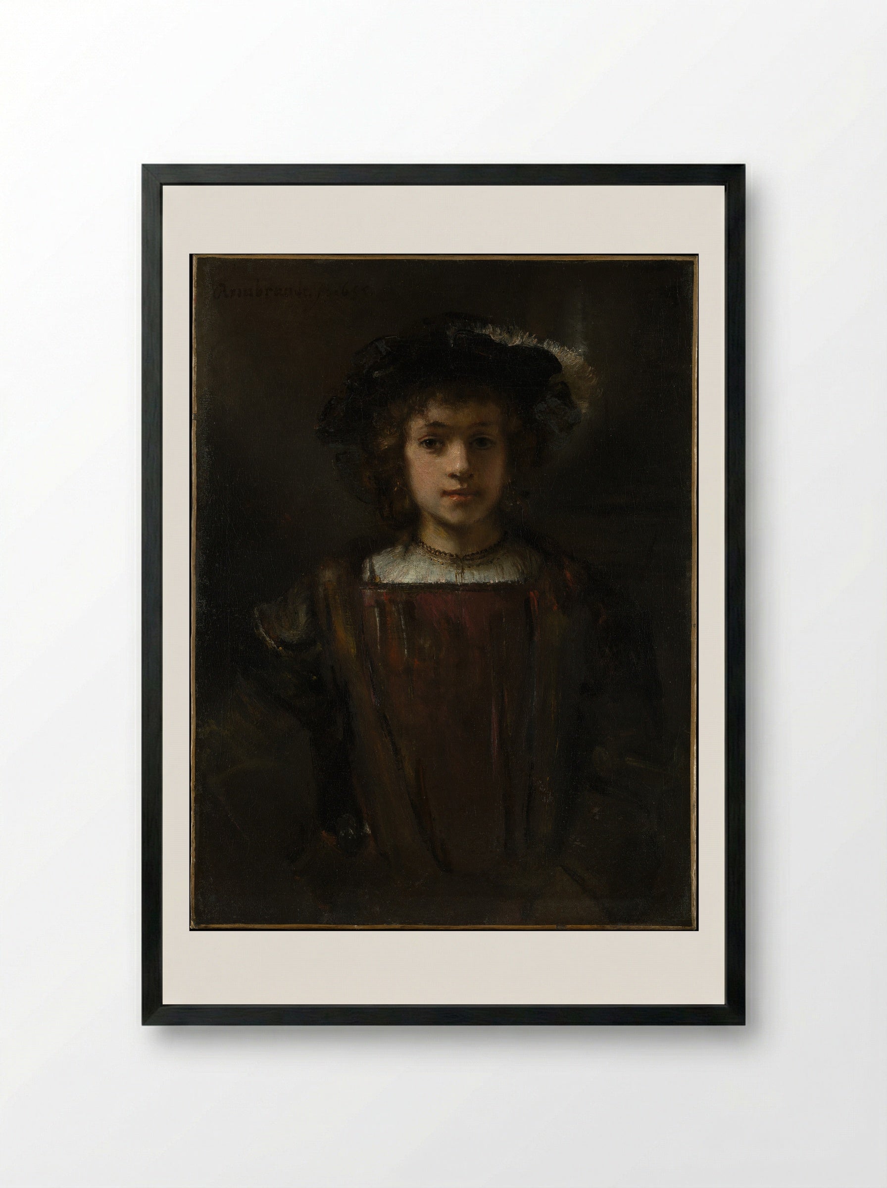 Titus van Rijn - Rembrandt van Rijn - Framed Print Black