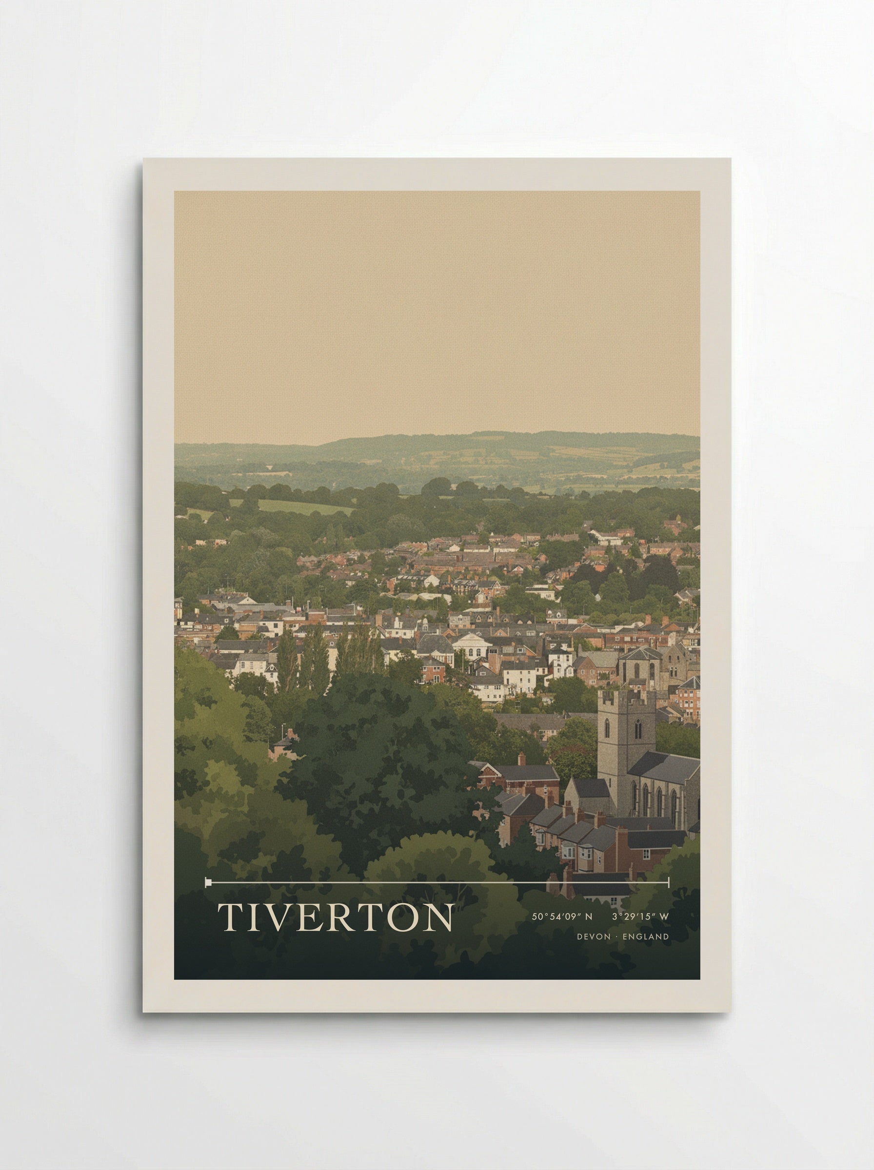 Tiverton Devon England Travel Poster - Poster