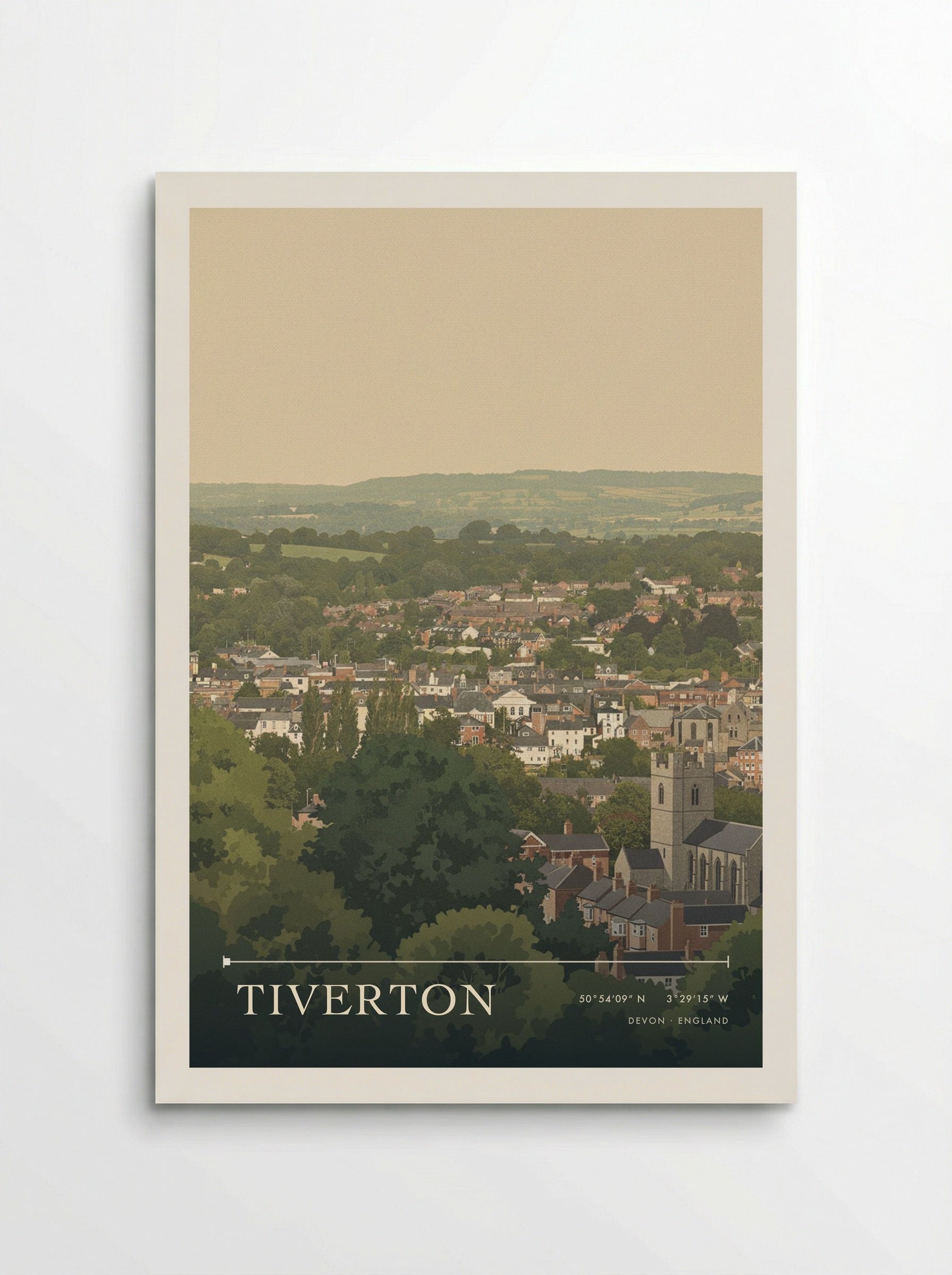 Tiverton Devon England Travel Poster - Poster